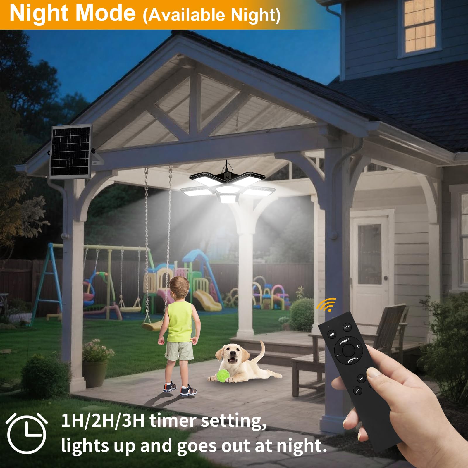 AEQ Solar Shed Light - 267 LED with Motion Sensor, Remote Control, Waterproof - Black-5, Model AE005 for Outdoor/Indoor Use