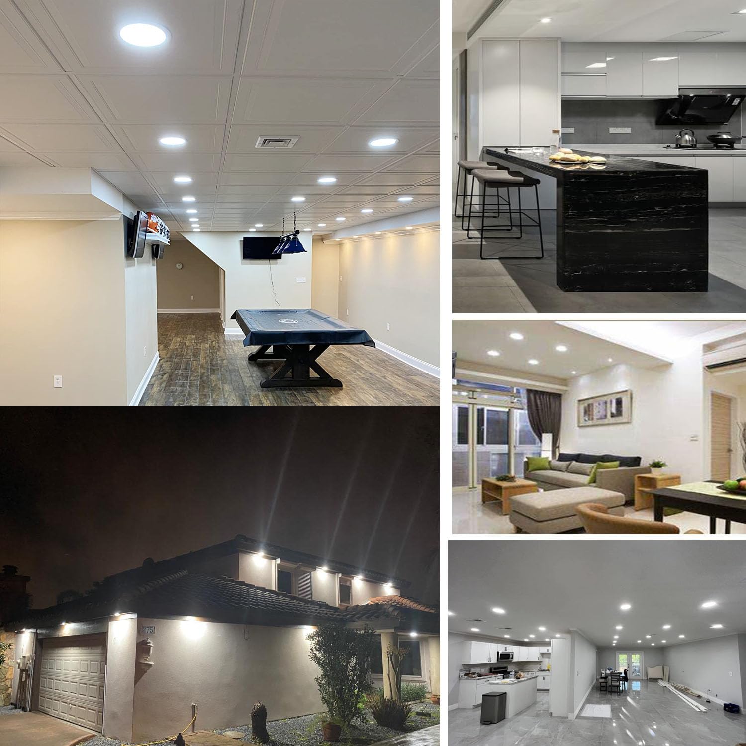 24Pack 6 Inch Led Recessed Light With Junction Box,Can Lights,12W Led Lights,110W Eqv,Led Ceiling Light,Can-Killer Downlight 1050Lm High Brightness Recessed Lighting(6500K-Daylight, 6Inch-24Pack)