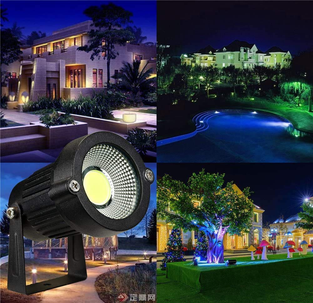 Z LED Landscape Lights, 5W Outdoor Spotlight, IP65 Waterproof, 6500K Daylight White, Pack of 4, Model: zeben-cpd-b-4