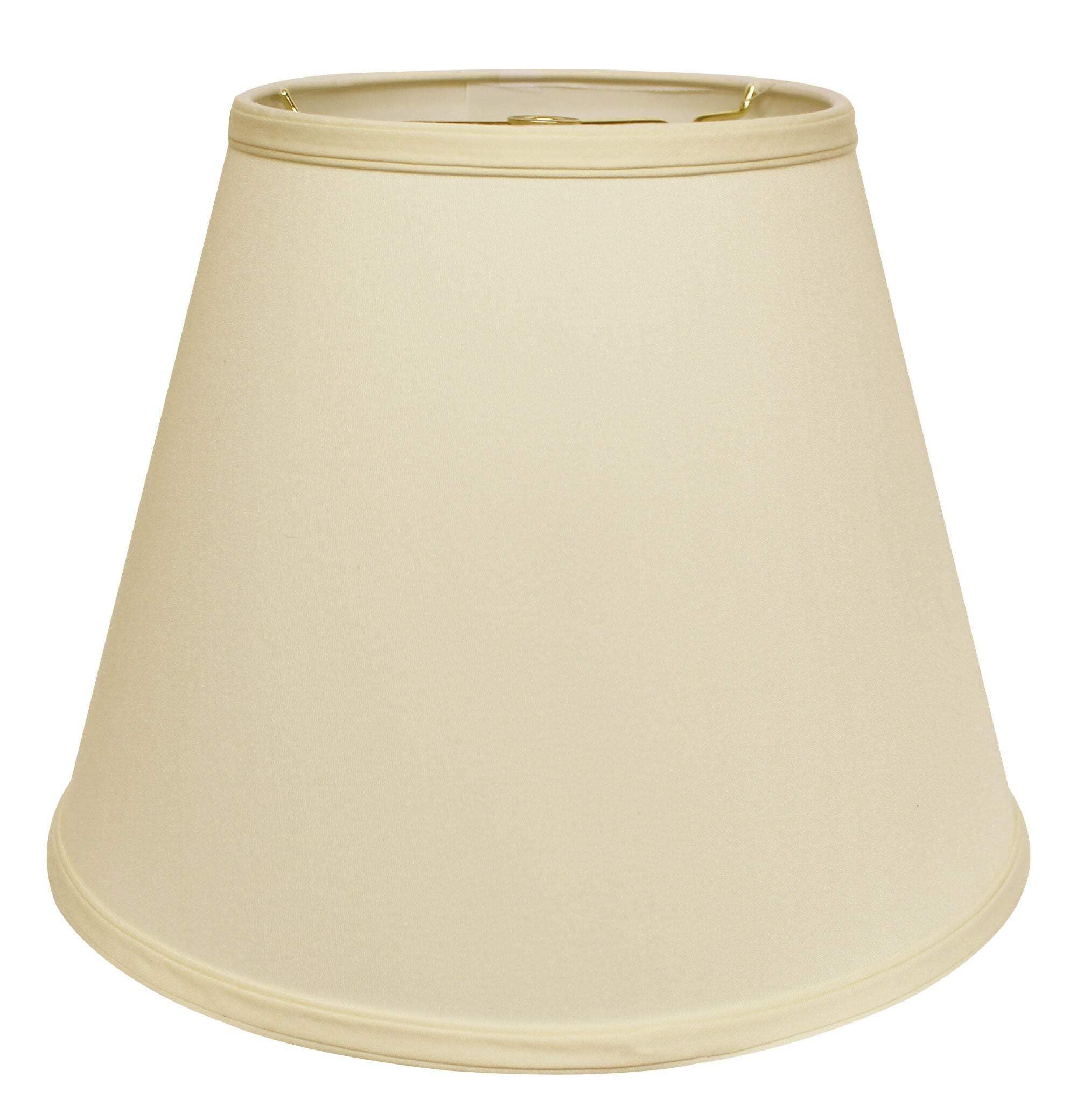 HomeRoots 470033 14 in. Ivory Empire Deep Slanted No Slub Lampshade, Egg