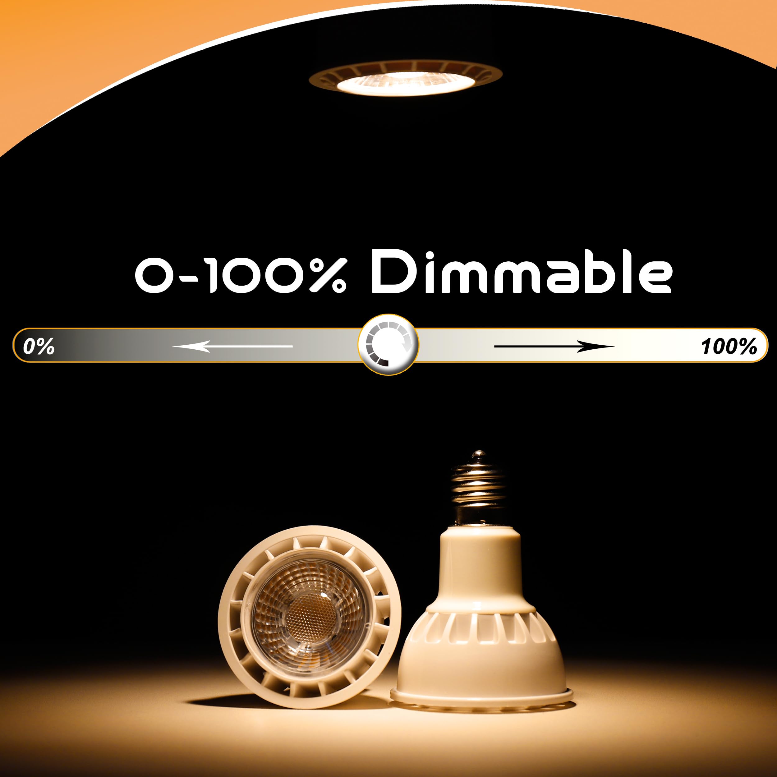 Heifymi E17 LED Bulb 6W Dimmable Warm White 2700K 600 Lumen Reflector Lamp, 3 Pack