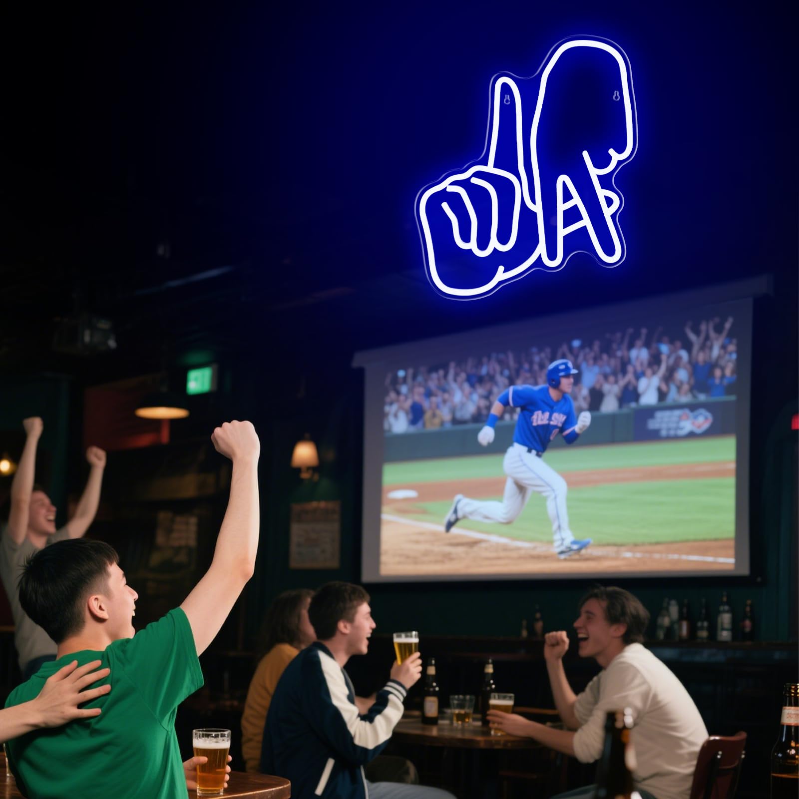 La Baseball Neon Sign Dimmable Gesture Los Angeles Neon Lights For Man Cave Baseball Team Logo Led Sign For Wall Decor Bedroom Party Birthday Christmas Gift Fans