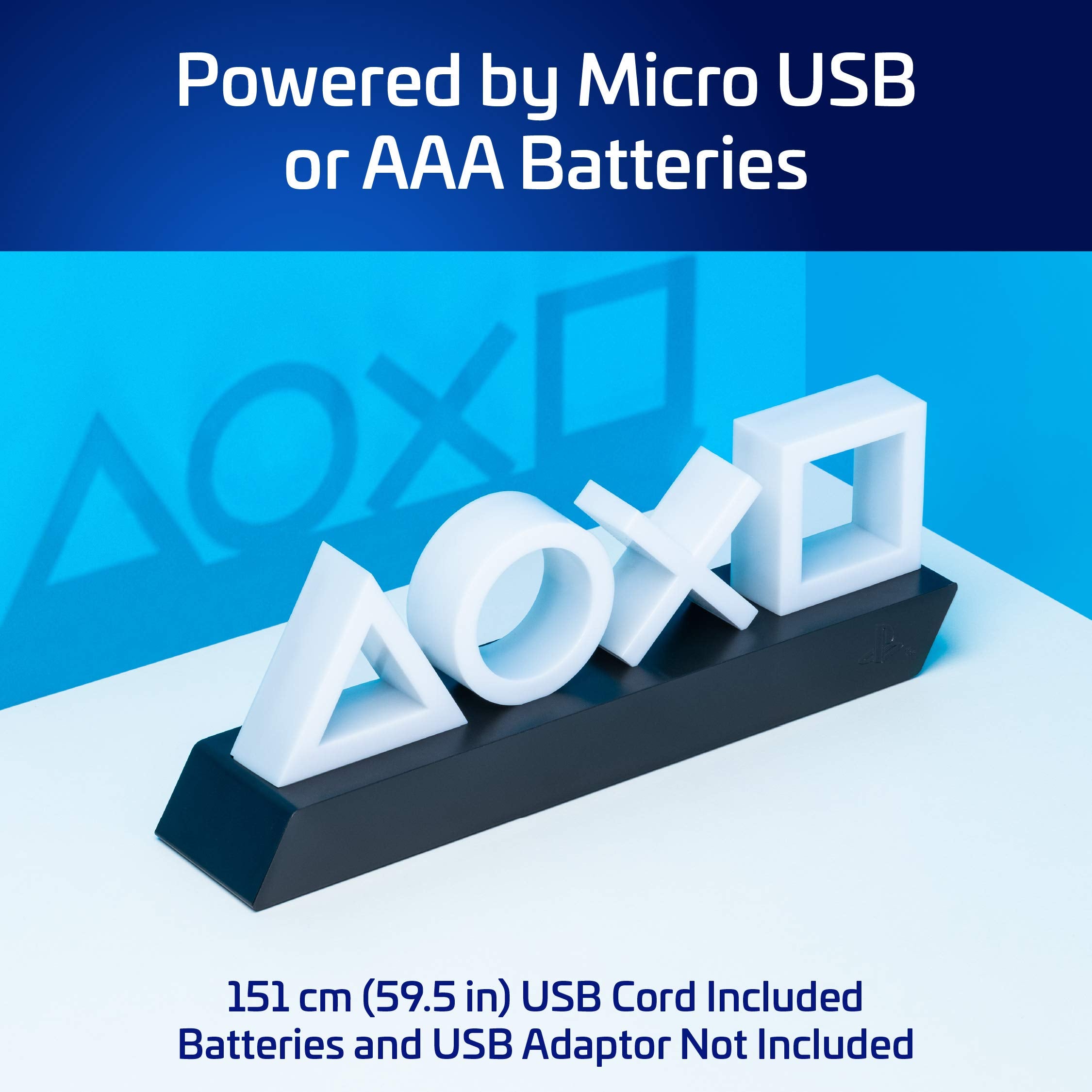 Paladone Ps5 Playstation Icons Light With 3 Dynamic Lighting Modes, Desktop Game Room Decor, Officially Licensed Playstation 5 D