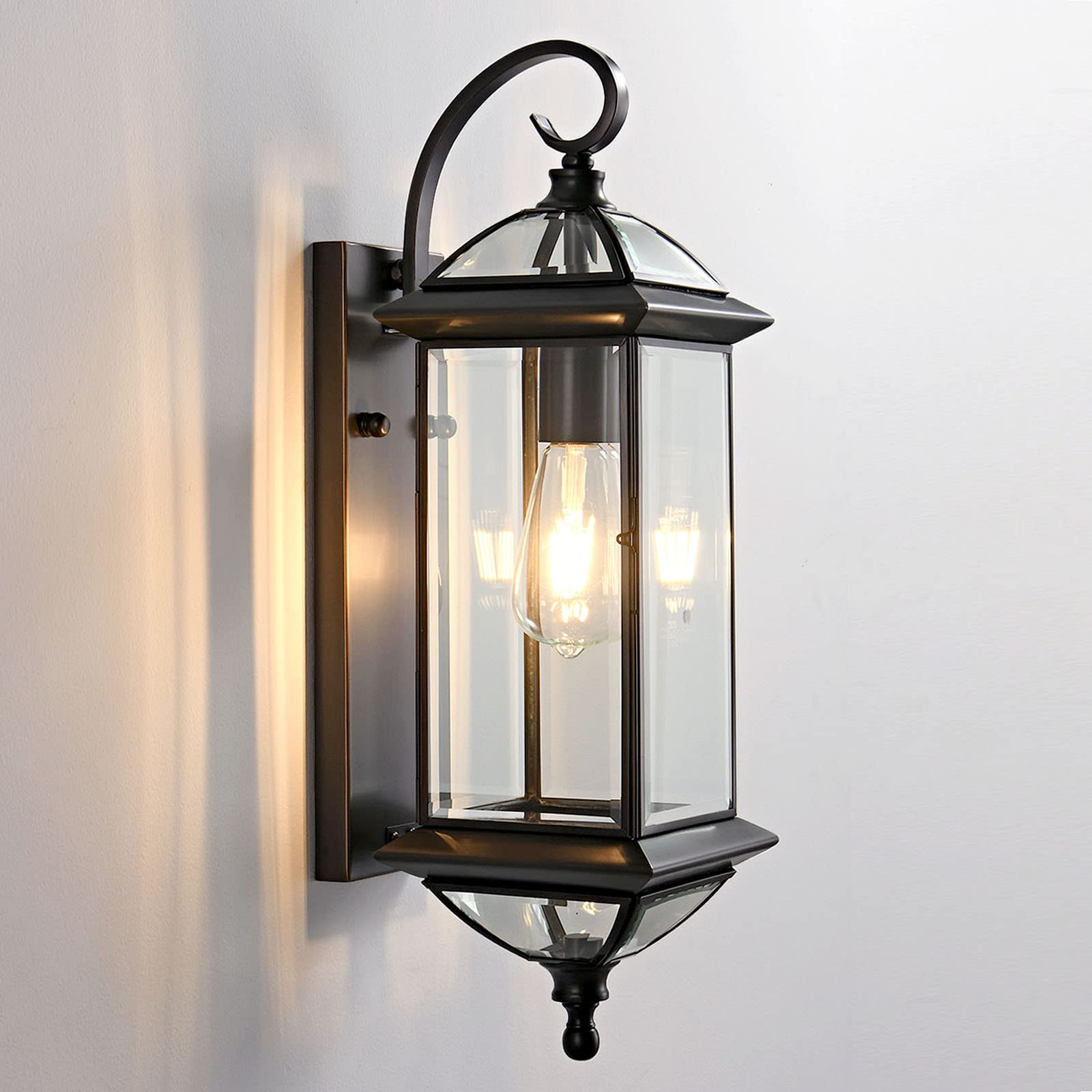 Milaii Copper Outdoor Wall Lights 20 H Exterior Light Fixture Oil Rubbed Bronze Anti-Rust Wall Lantern Fixture Waterproof Wall M