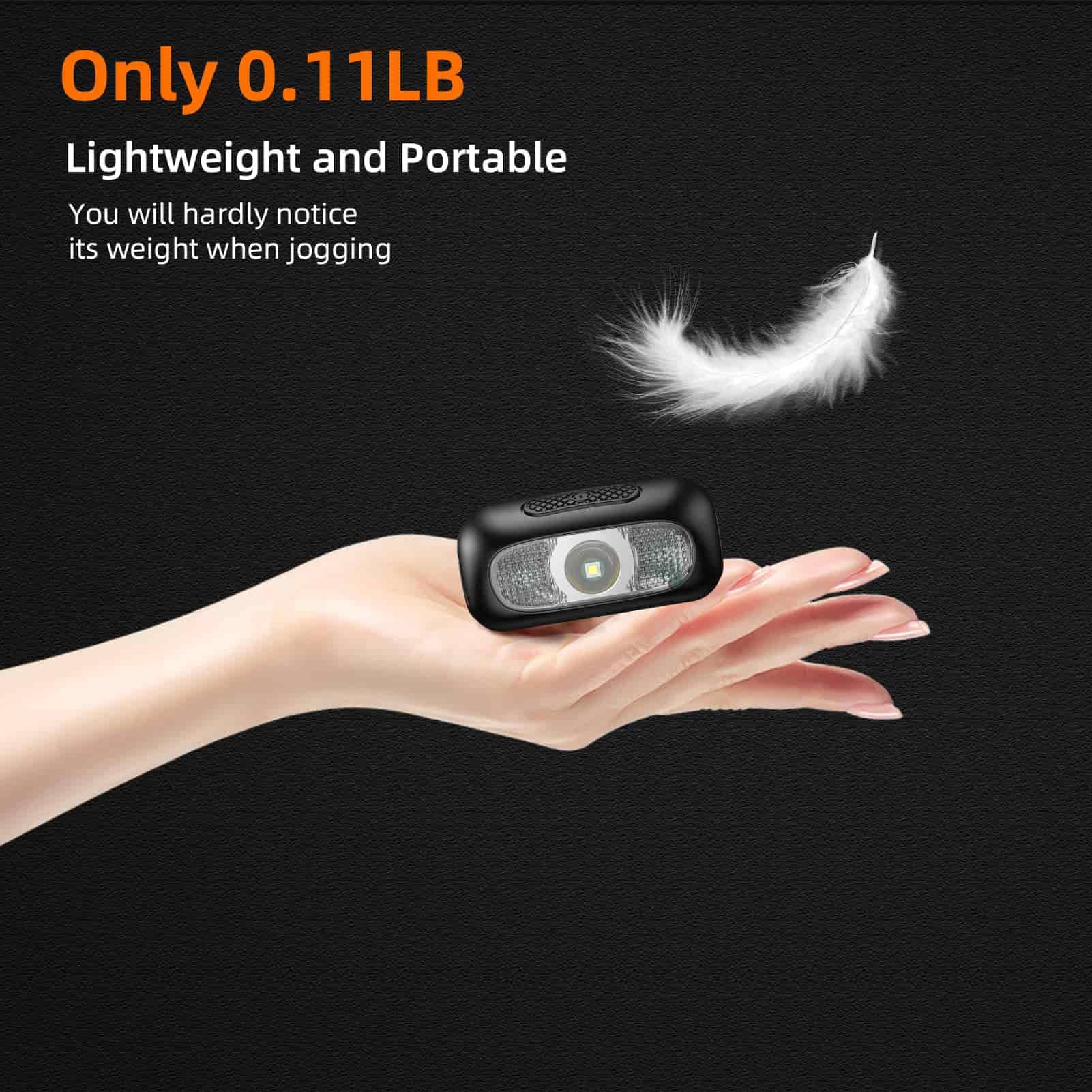 SuperFire LED Headlamp Rechargeable, 9 Modes, IPX4 Waterproof, Aluminum, Model HL23-S, Color HL23-S
