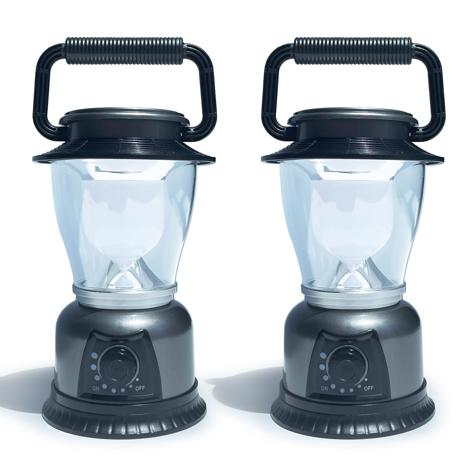FANT.LUX Retro LED Lantern 2-Pack, 360° COB, 120 LM, Battery Powered, Grey, Model NBMD122