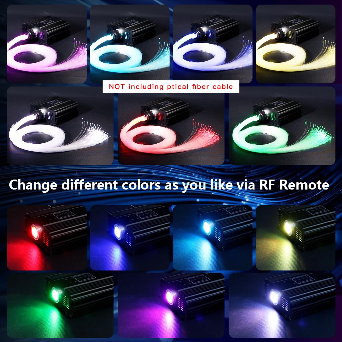 Amki Dmx 45W Light Source Engine Driver Remote/App Control Starlight Box Motor Remote Control, Connect With Dmx512 Console Decod