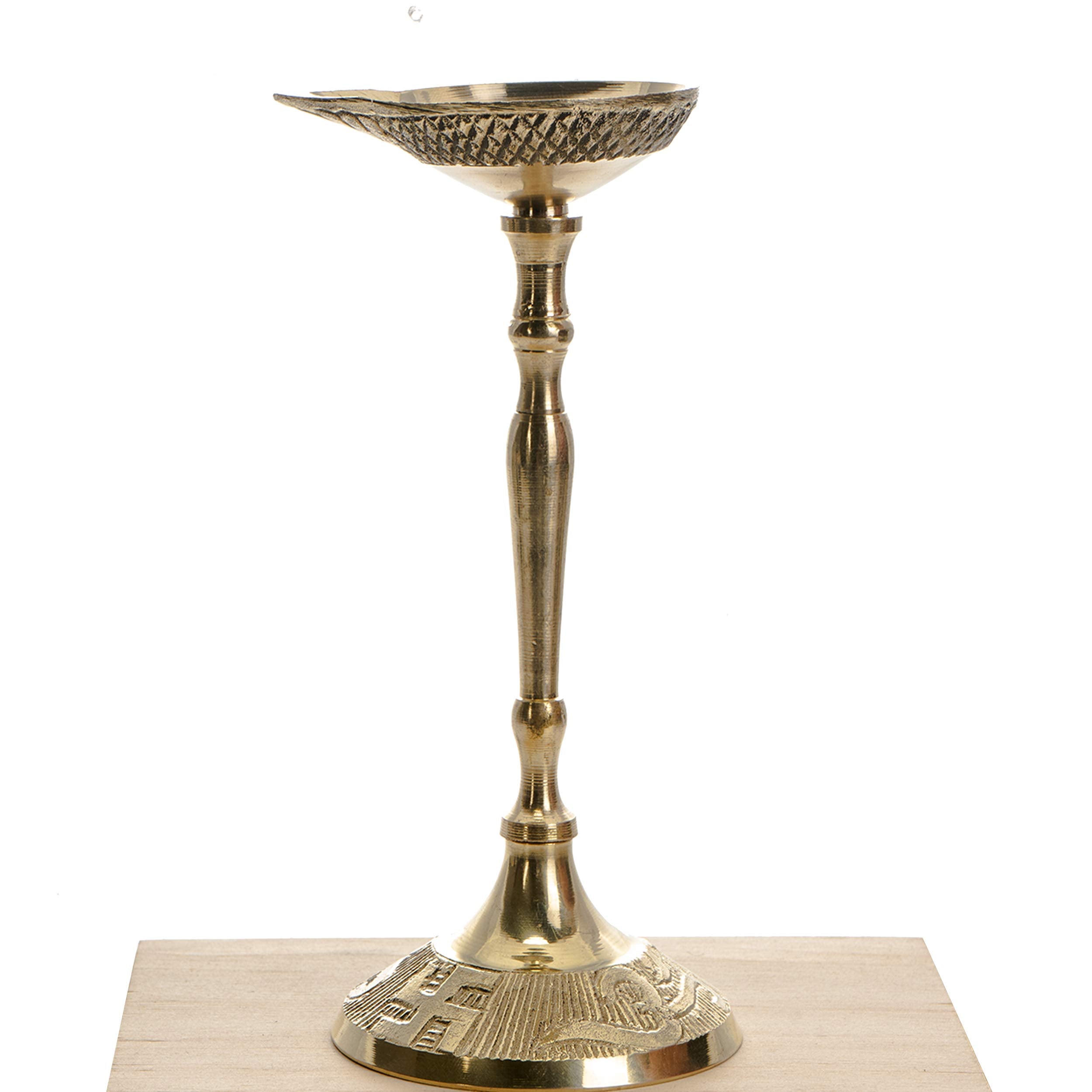 ROY Brass Diya with Tall Stand, Pradeep