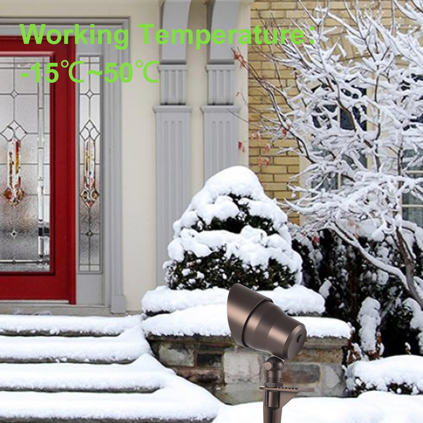 Glitgate 3Cct Landscape Spotlight Low Voltage, 5W 12-24V Cri90+ Led Landscape Lights 3000K 4000K 5000K Selectable, Ip65 Waterpro