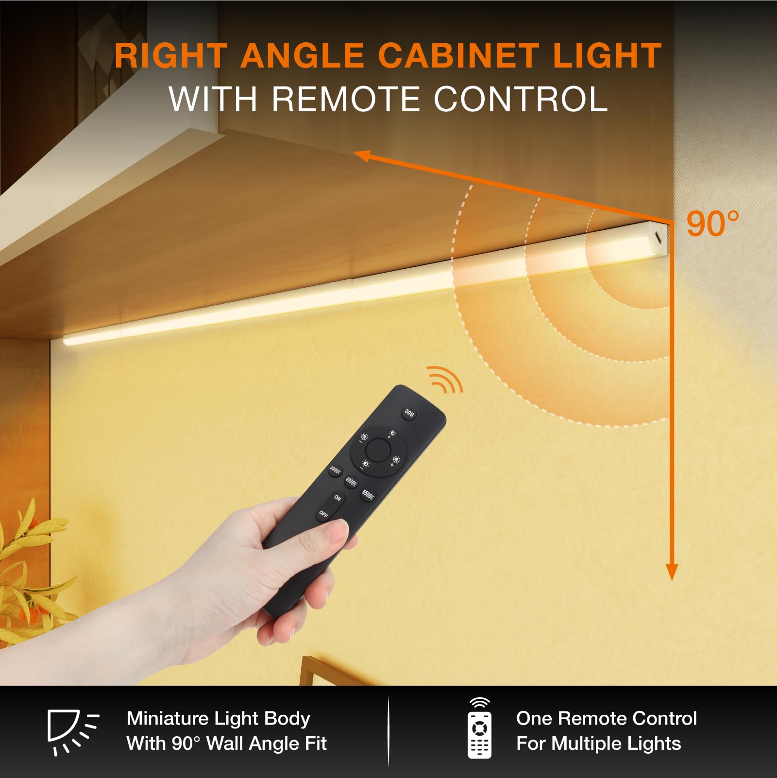 MEKKLEON Under Cabinet Lights, 4 Pack Magnetic Rechargeable, 20 CM, White, Model LB55