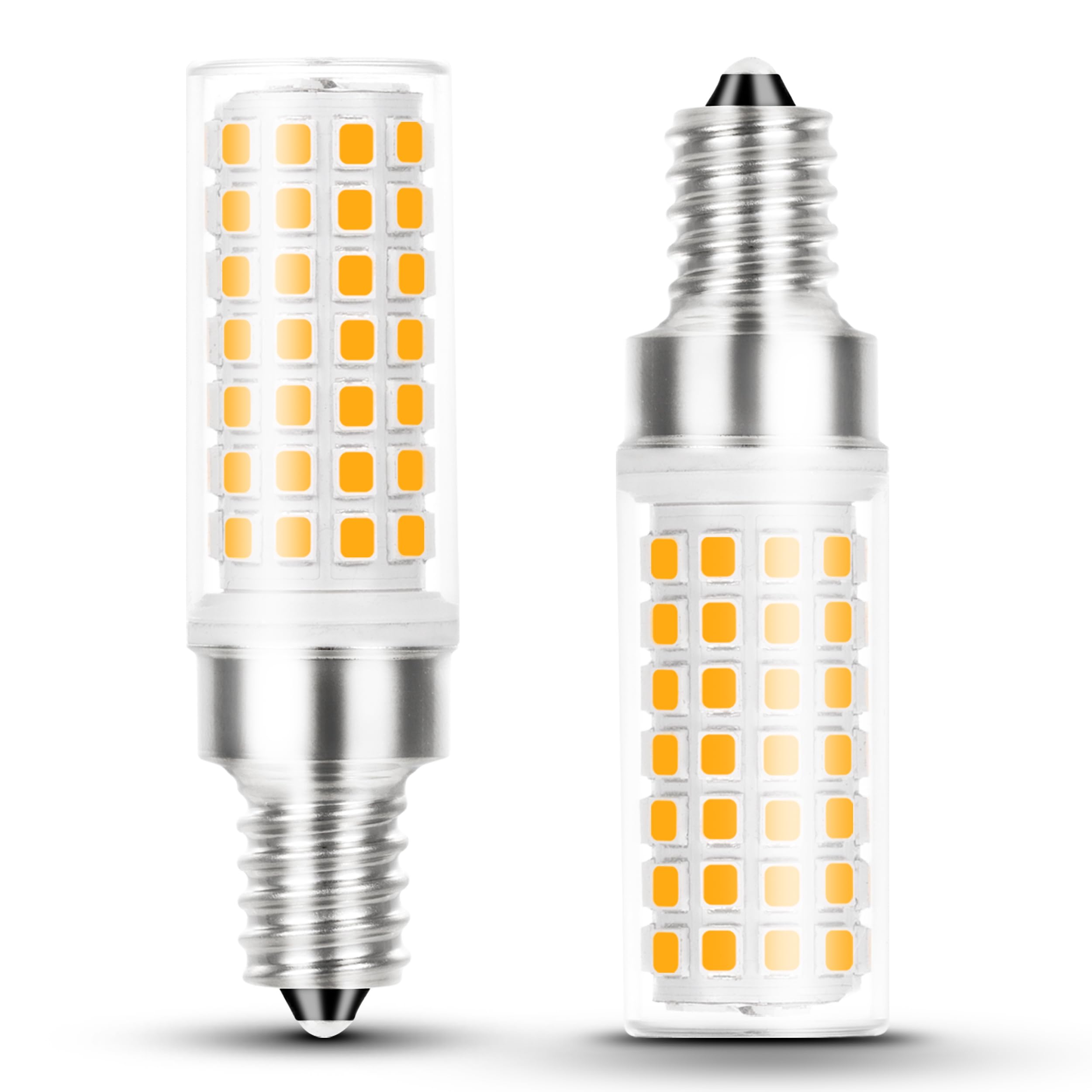Elmoyle E12 Candelabra LED Light Bulbs 60w Equivalent Warm White 2700K, AC120V 6W E12 Small Base Chandelier Bulbs 600LM, C7 T6 E