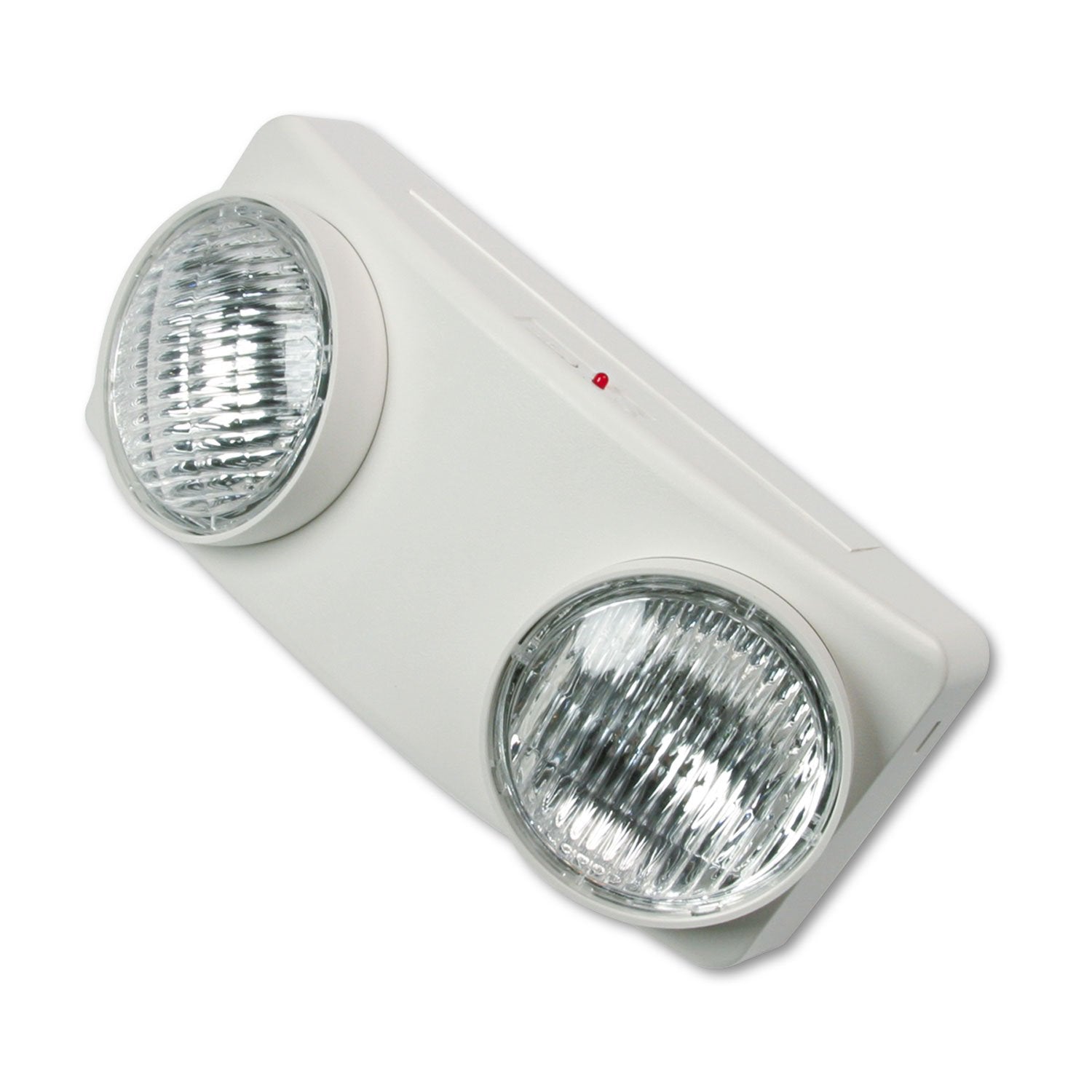 Tatco Swivel Head Twin Beam Emergency Lighting Unit, 12 3/4&quot;W X 4&quot;D X 5 1/2&quot;H, White