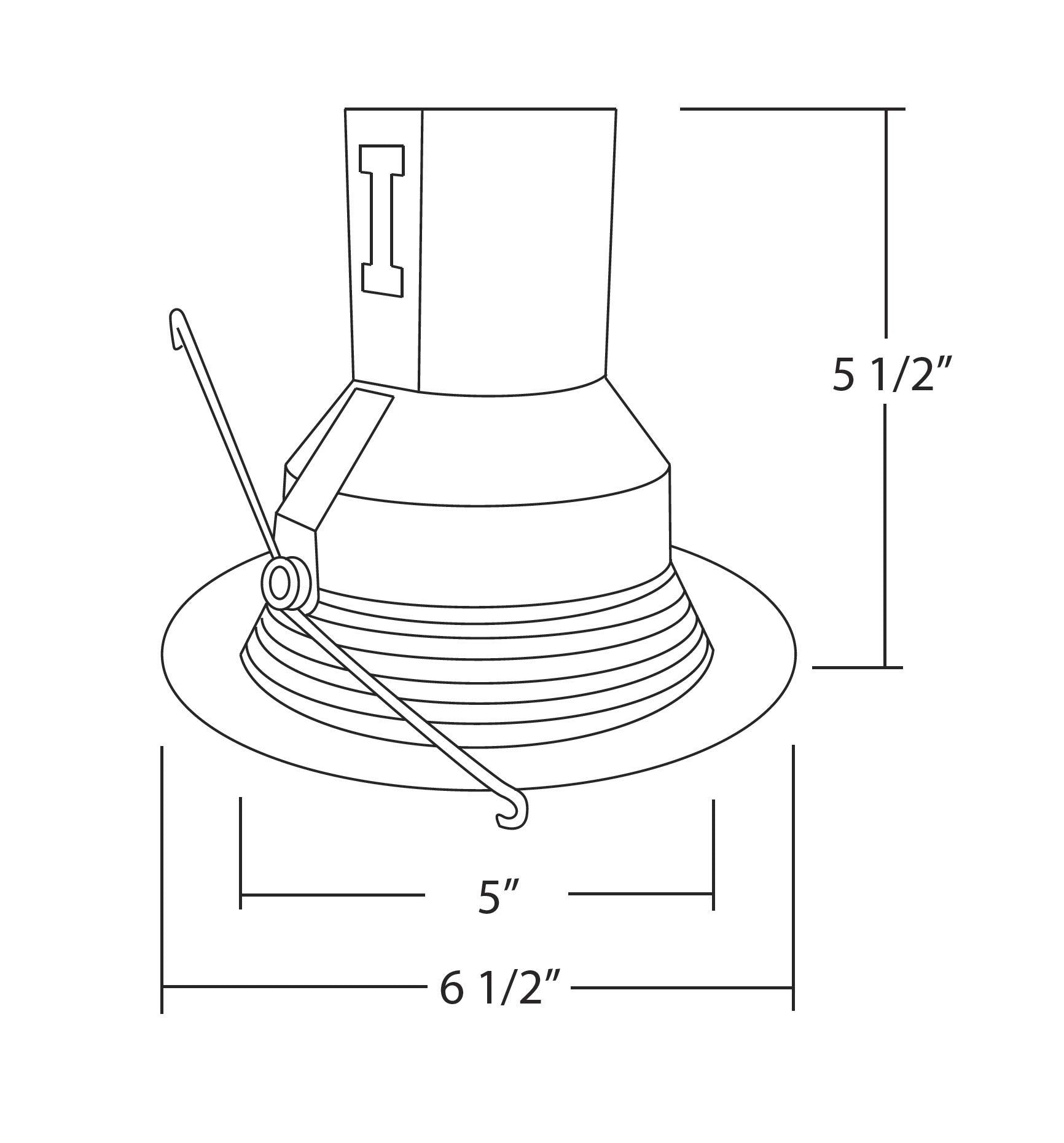 Nicor Lighting 5 Inch Oil-Rubbed Bronze Recessed Baffle Trim (15511Ob-Ob)