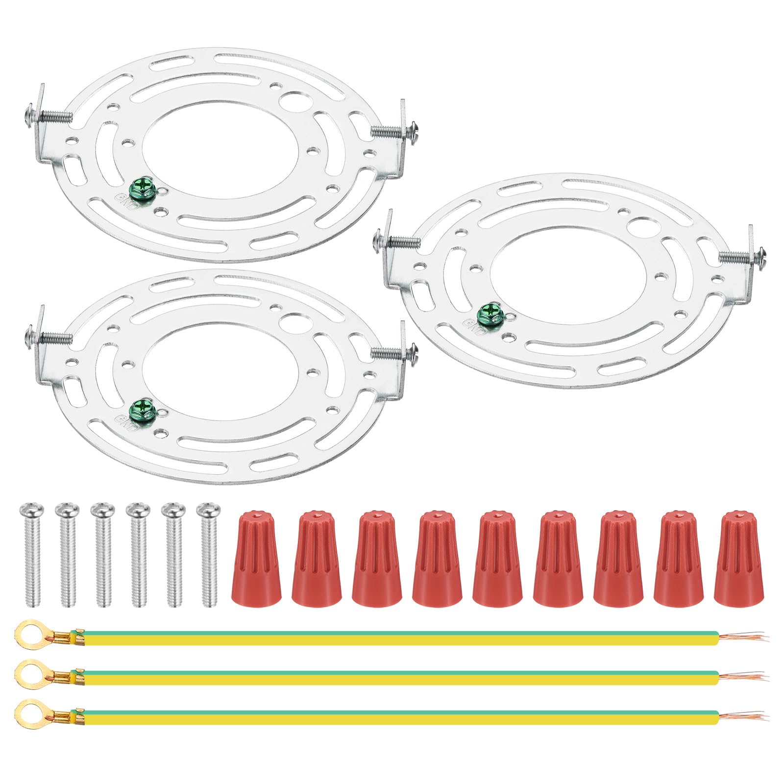 Patikil 110Mm (4.33'') Universal Light Fixture Mounting Bracket Kit, 3 Set Light Crossbar Round Ceiling Plate With Screw For Wal