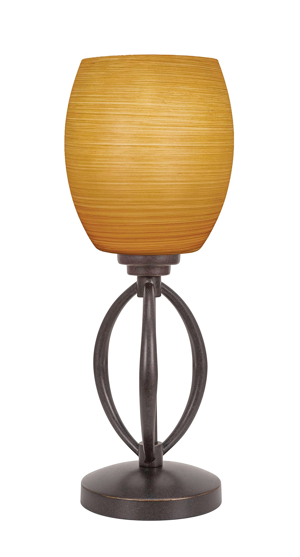 Toltec Lighting Marquise 1 Light Table Lamp in Dark Granite (2410-DG-625)