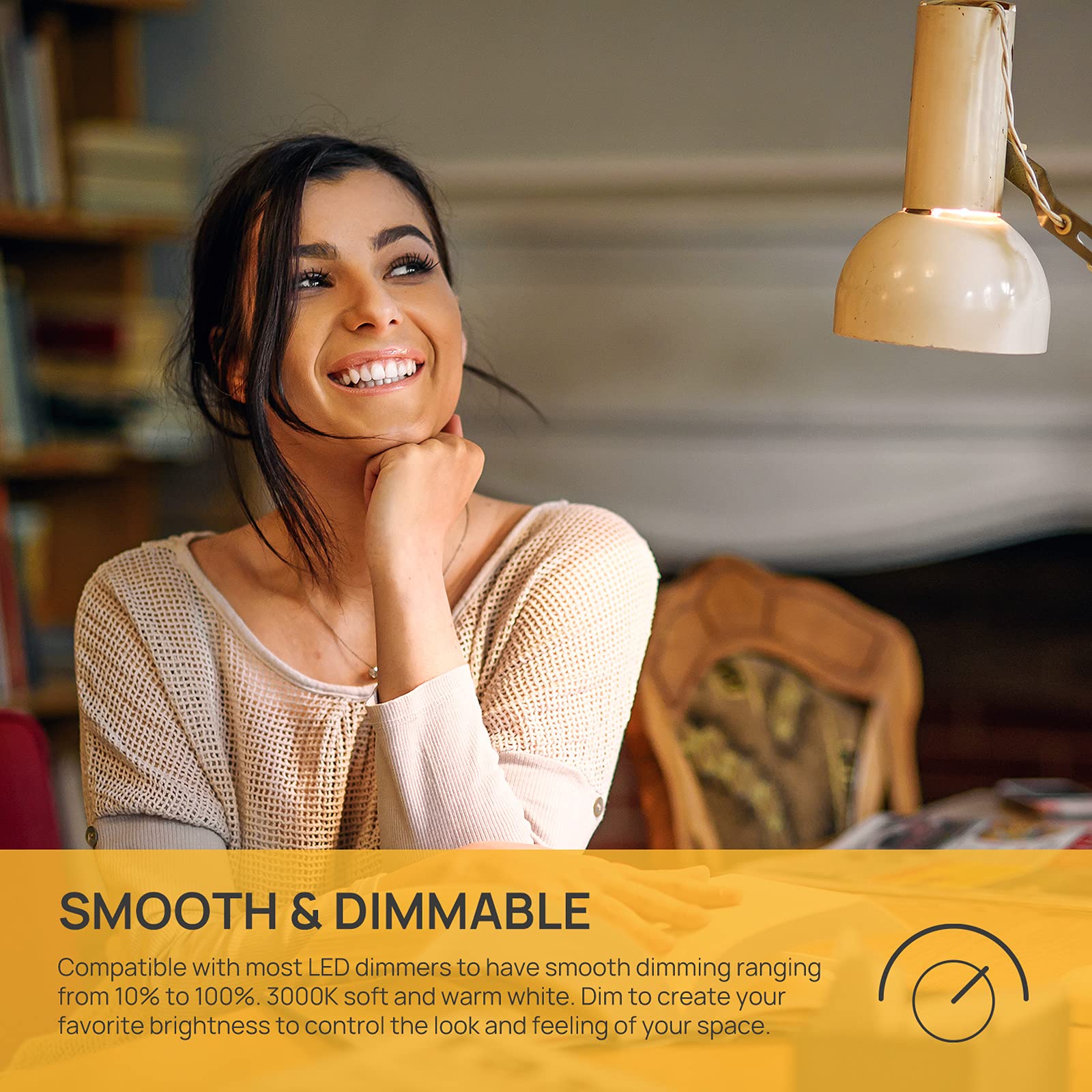 Linkind Dimmable A19 Led Light Bulbs, 60W Equivalent, E26 Base, 3000K Warm White, 9.5W 800 Lumens 120V, Ul Listed Fcc Certified,