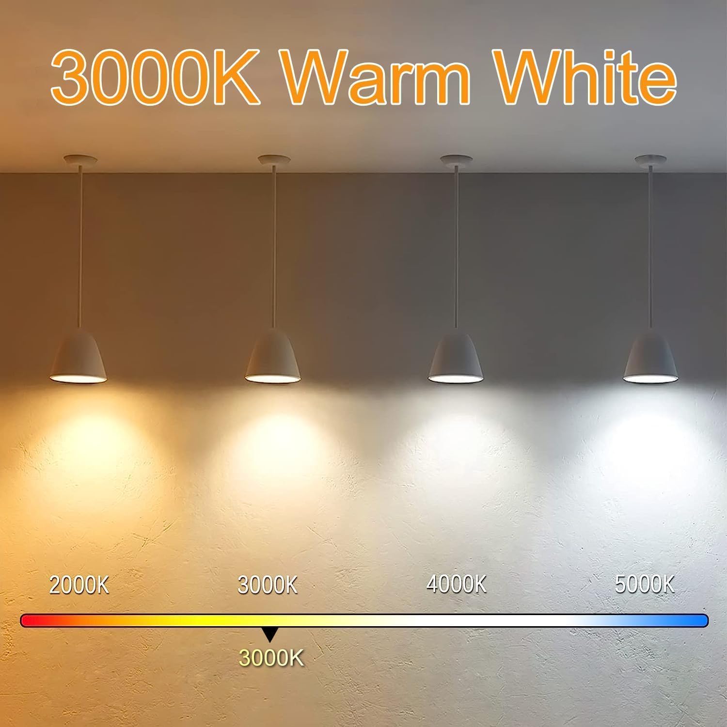 NOVELUX 5 Inch E26 LED Bulb, 6W Dimmable 800LM, 3000K Warm White, Clear Glass, 4-Pack - UL Certified for Chandelier