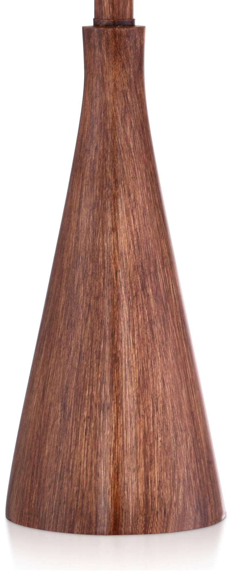 360 Lighting Accent Table Lamp, 23.5in High, Brown Faux Wood, Oatmeal Drum Shade, Model 8P713