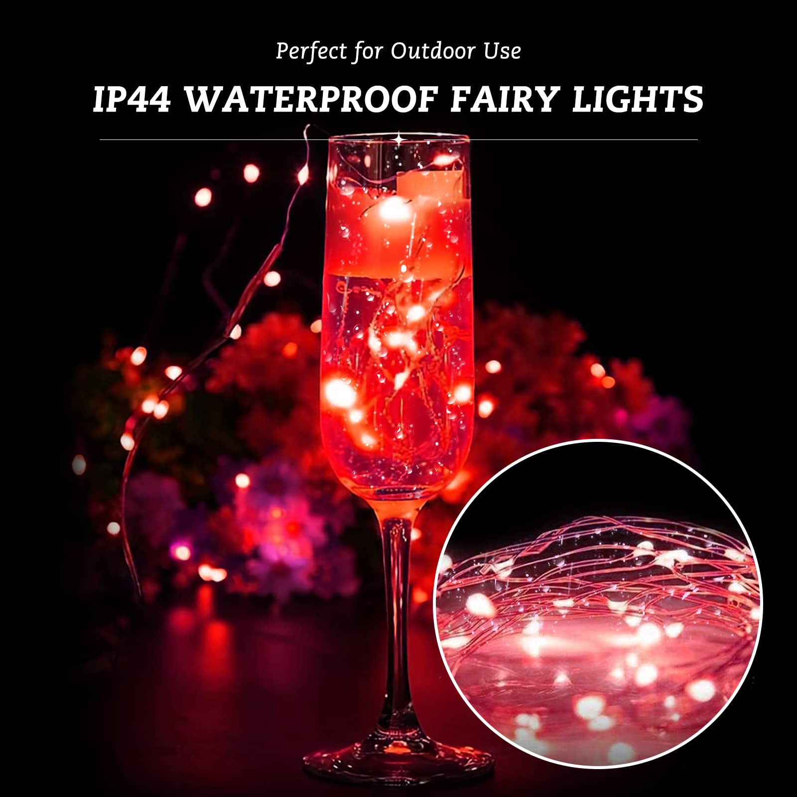 Rivokeer 12 Pack Fairy Lights - 7Ft 20Led Silver Wire Waterproof Outdoor Firefly Mini Lights For Bedroom Party Birthday Wedding