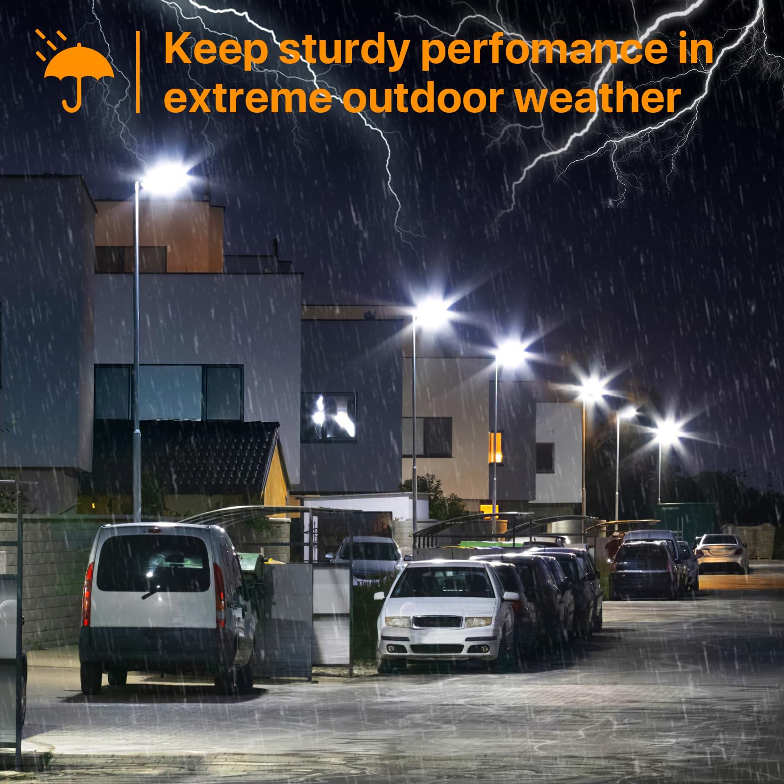 Demilare 300W Led Parking Lot Light, 45000Lm Commercial Lighting With Slip Fitter Mount, 150Lm/W Ip65 5000K Dusk To Dawn Sensor