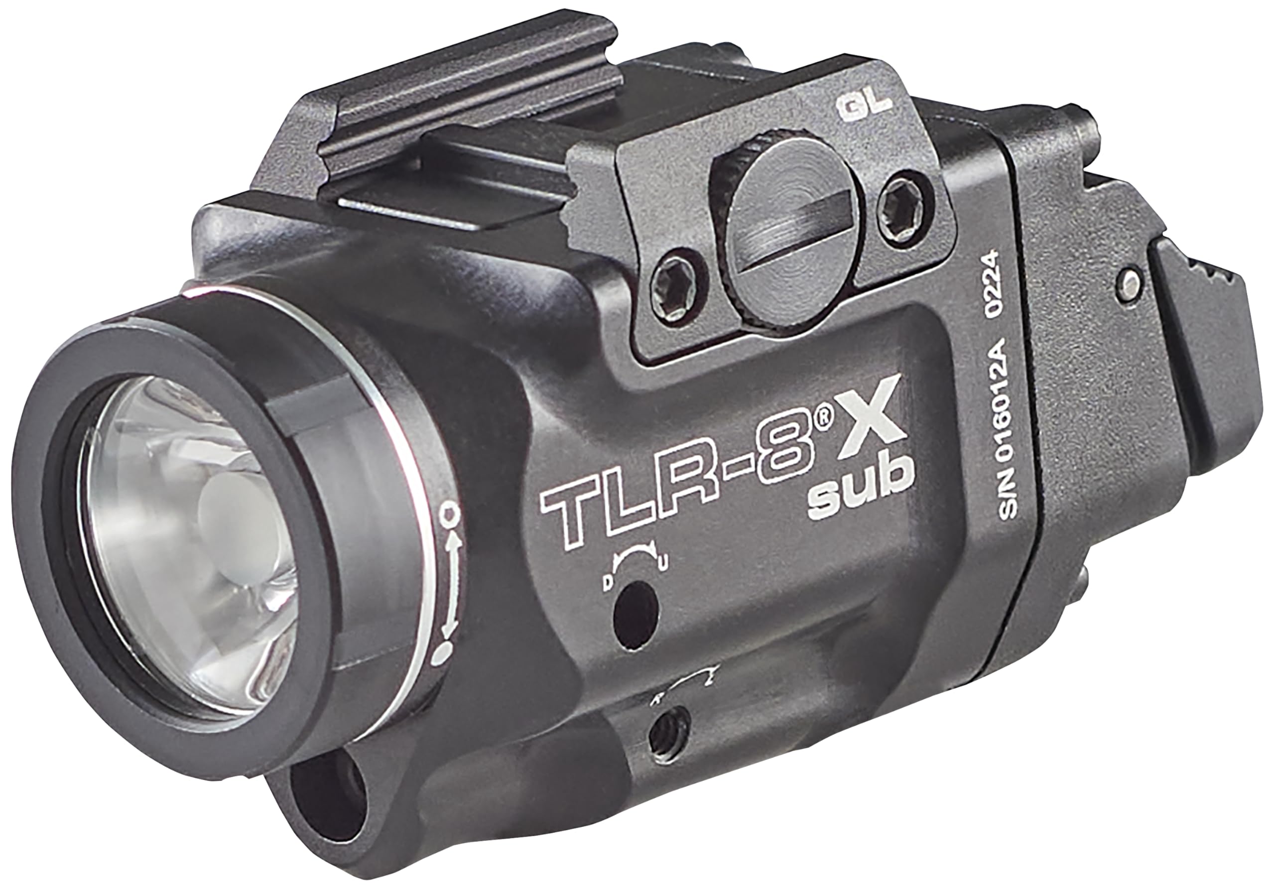 Streamlight 69411 TLR-8X sub 500-Lumen Rail-Mounted Tactical Weapon Light with Integrated Red Aiming Laser Exclusively for Glock
