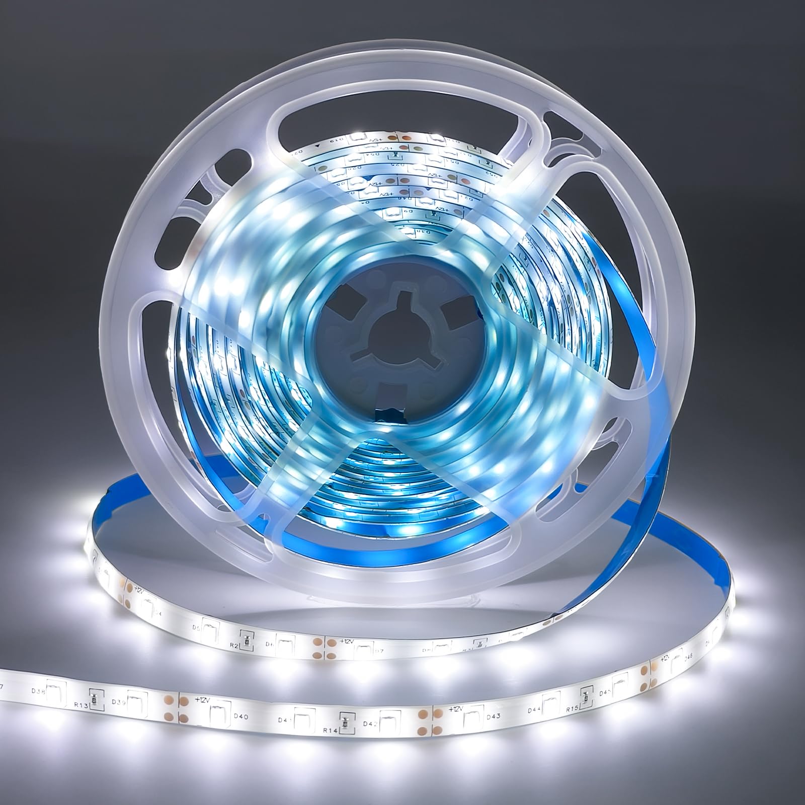 iNextStation 12V LED Light Strip White, 16.4ft/5m LED Strip 6000K IP65 Waterproof Cuttable SMD2835 300LEDs Tape Flexible Led Lig