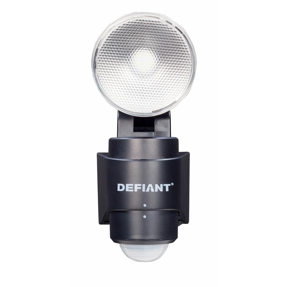 Defiant 180-Degree LED Battery Powered Flood Light, Black, Model DFI-5939-BK, Outdoor Use, Durable Resin Construction