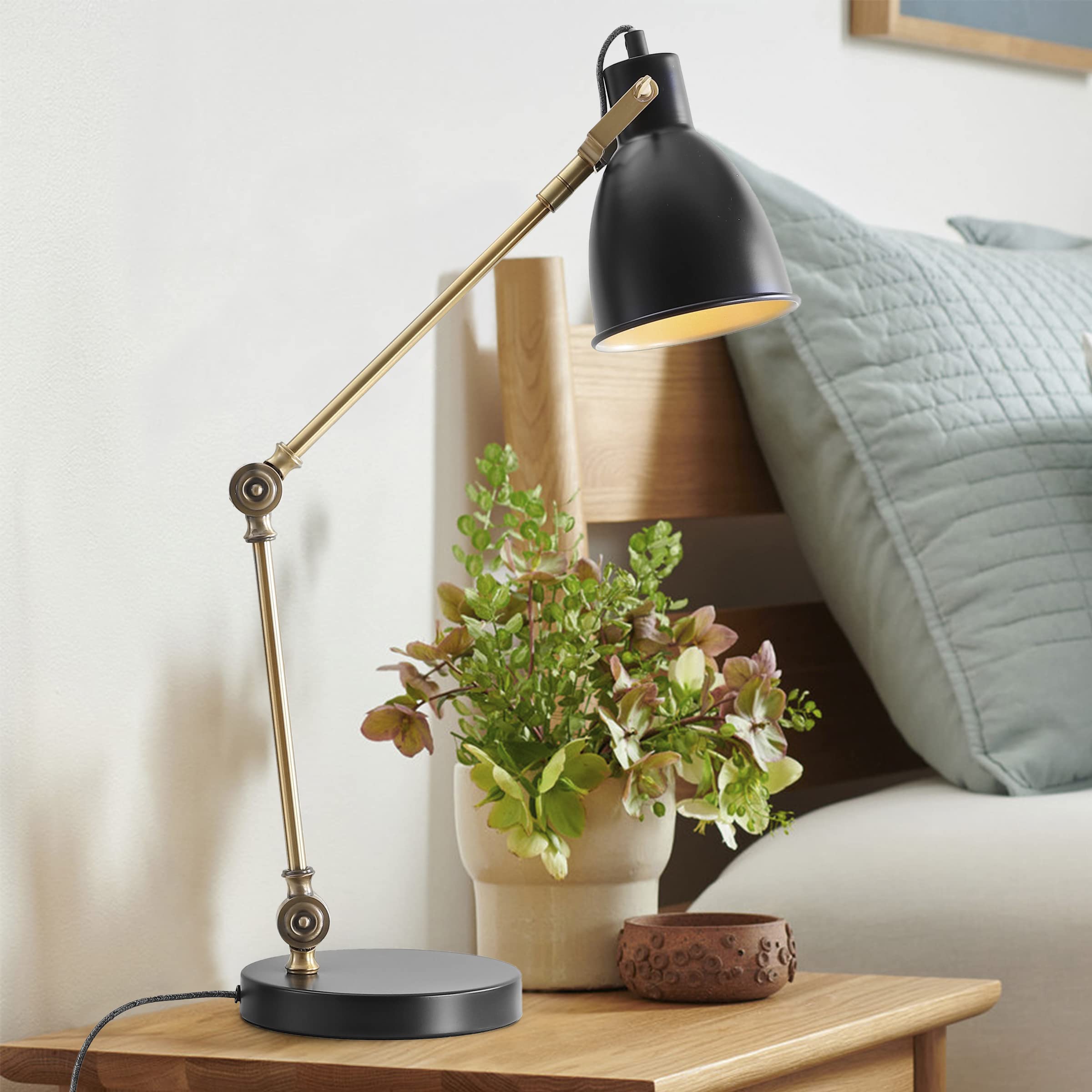 Jonathan Y Jyl6003A Barnes 24'' Led Metal Task Lamp Modern,Contemporay,Transitional For Bedroom, Living Room, Office, College Do
