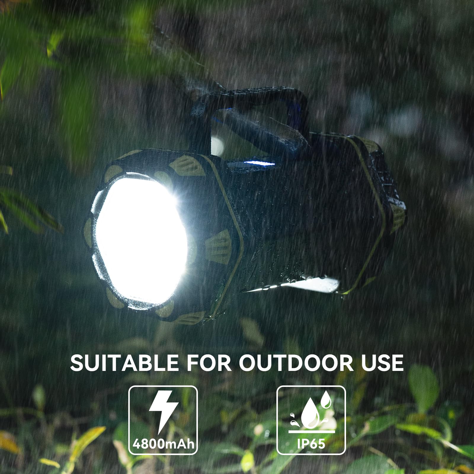 AlpsWolf LED Camping Lantern - Rechargeable 1200LM, 4800mAh Battery, 4+4 Modes, Portable Black, Model HC262