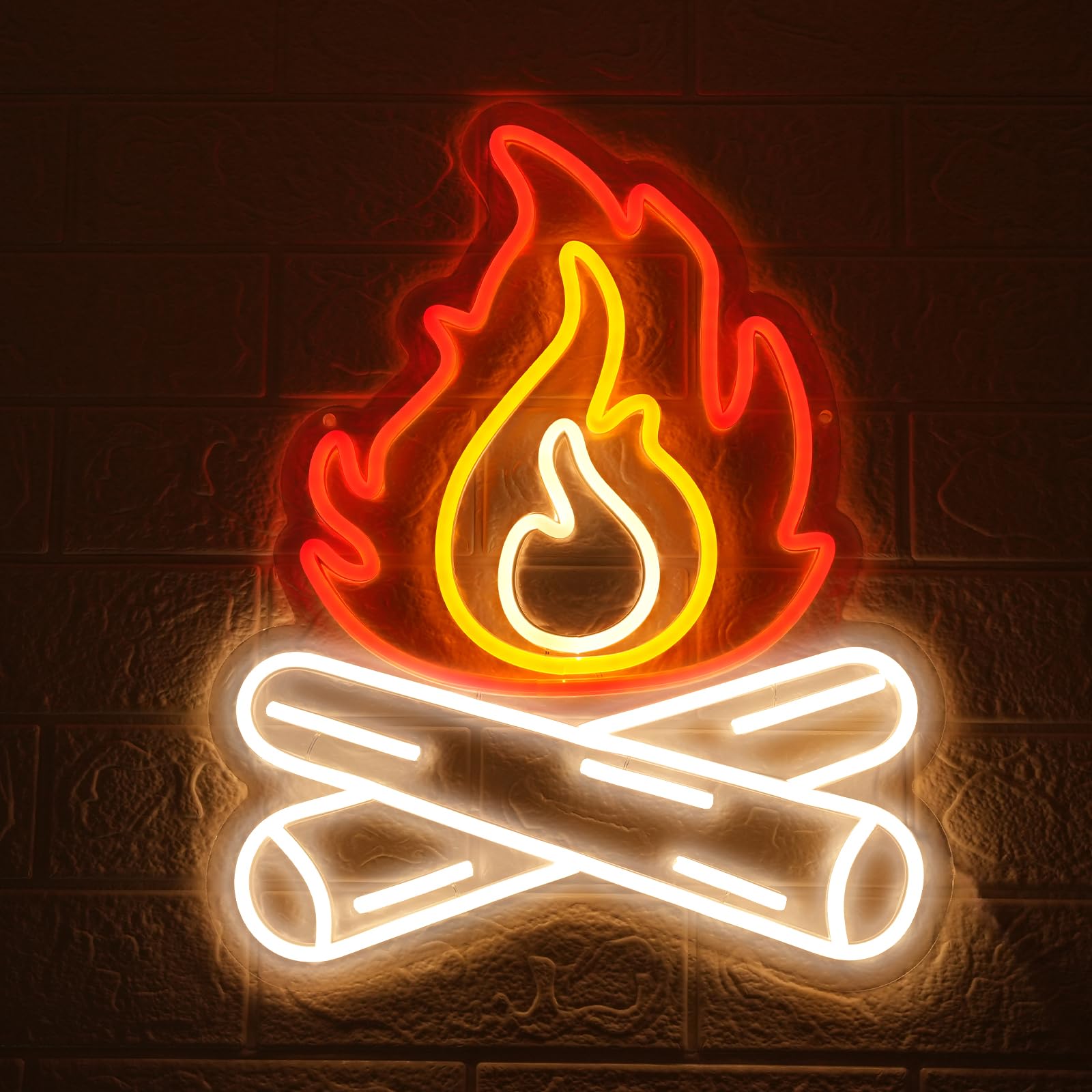 Fire Flame Neon Sign  Stove Fire Led Light  Bedroom Living Decor  Campfire Neon Sign Gift  Camping Decor