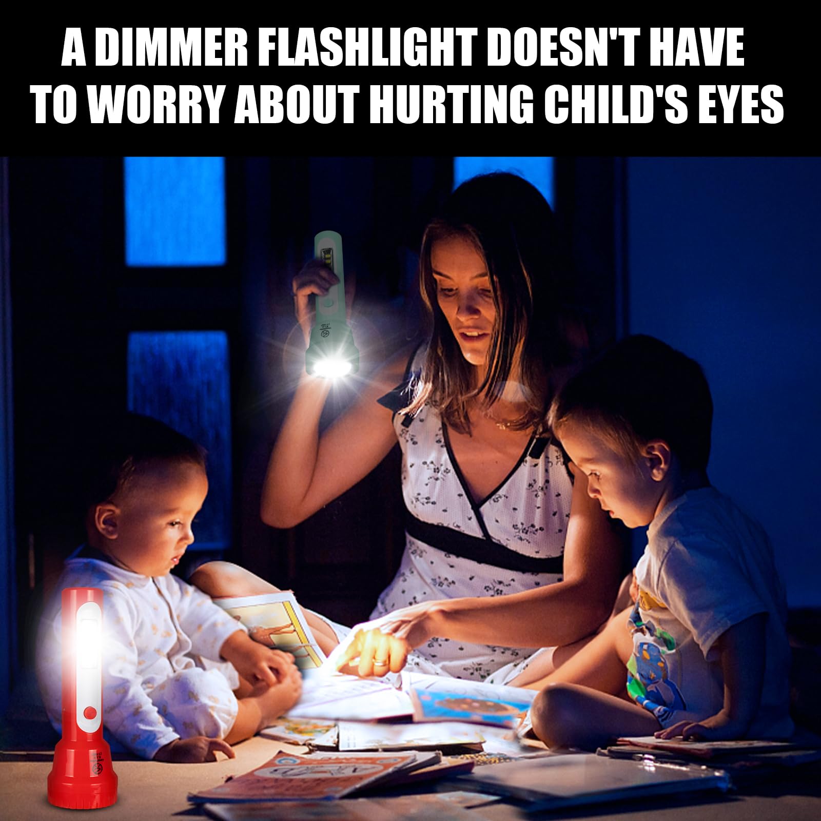 Tokeyla 2 Pack Rechargeable Kids Flashlight,Portable Flashlight With Cob Led,Lightweight And Bright Flashlights For Kids Edc Flashlight For Toddler School Children'S Kids Camping(Middle)