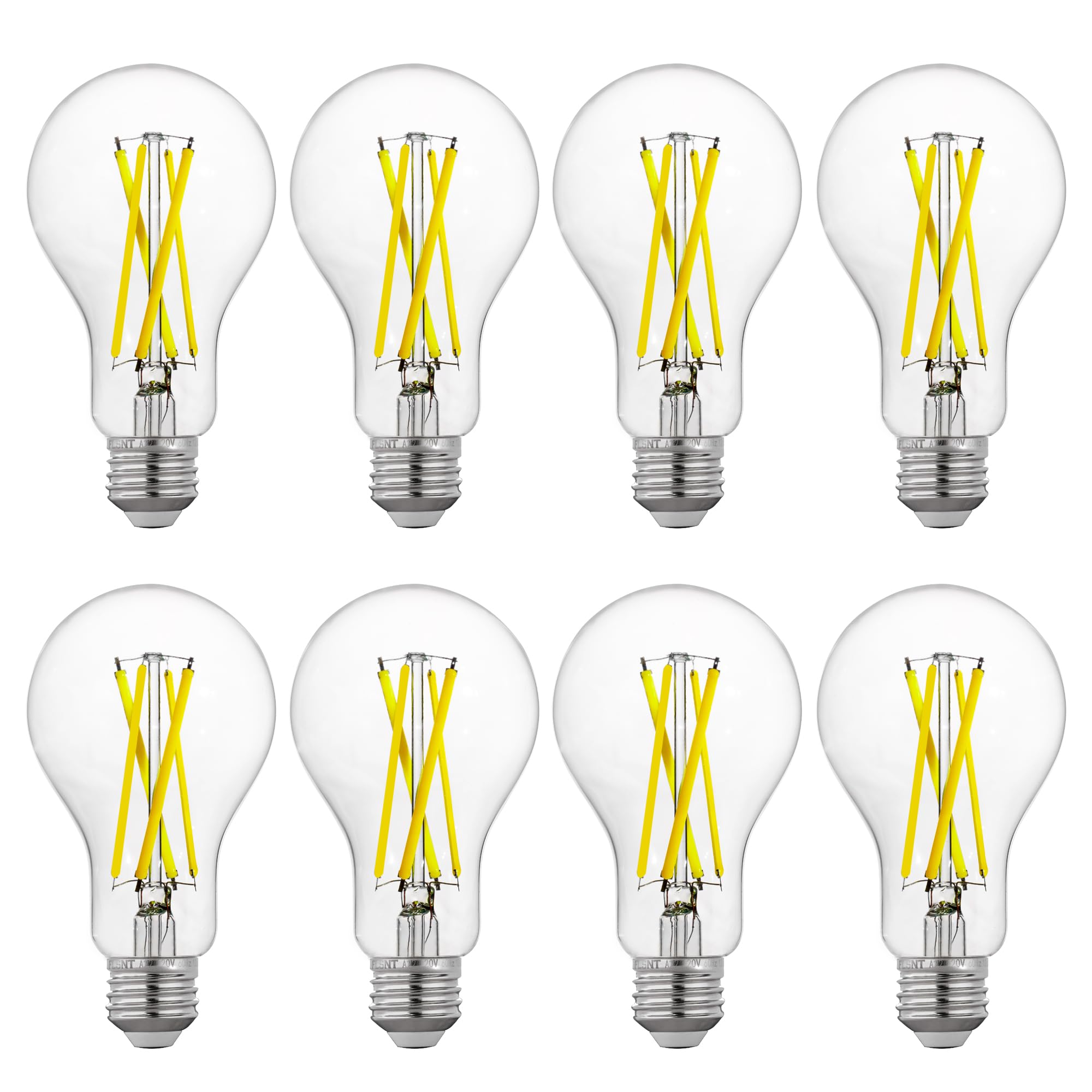 Flsnt 100W Equivalent Led Edison Bulbs, 5000K Daylight, 12W Dimmable A21 Led Light Bulbs, 1600Lm, Cri90, E26 Base, 8 Pack