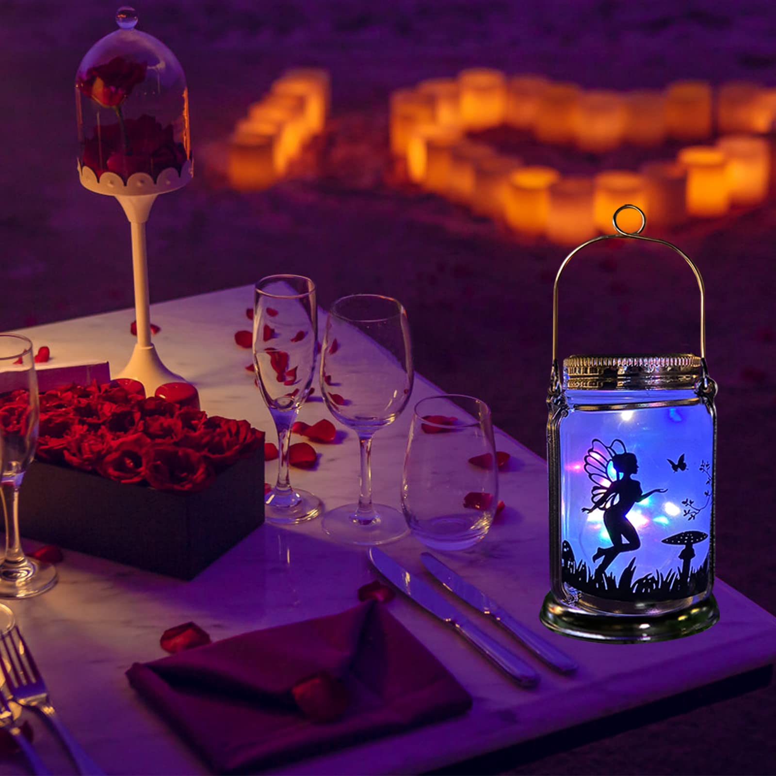 4 Pack Solar Fairy Lantern For Garden Decorations -Mothers Day Gifts For Mom Women Grandma Birthday Outdoor Ornaments Decoration