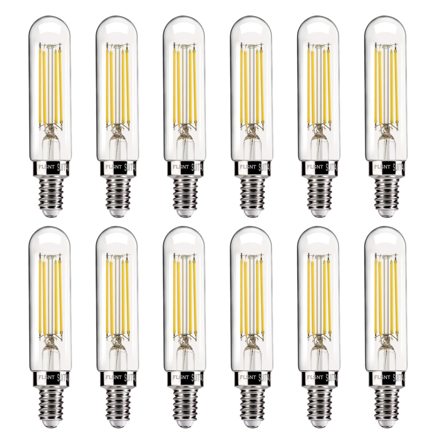 Flsnt 5000K Daylight Led Candelabra Bulbs 60W Equivalent, Dimmable T6/T25 E12 Led Light Bulbs For Chandelier, Cri 82, 500Lm, 5.5