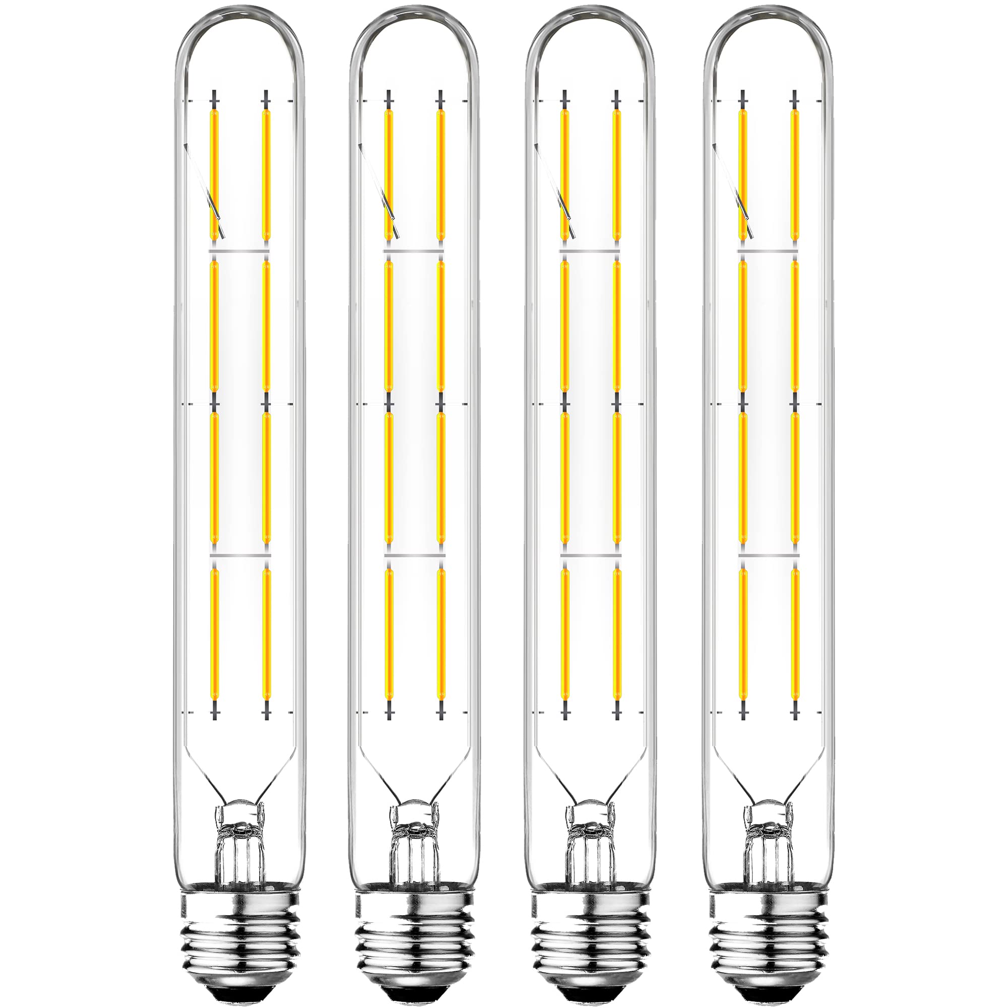 Dimmable T10 Led Edison Bulbs, Neutral White 4000K, 8.9Inch Long Tubular Light Bulb, 75 Watt Vintage Long Tube Led Filament Bulb