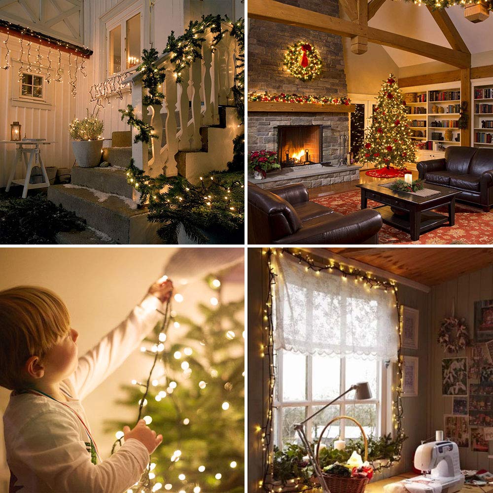 Solar String Lights Outdoor, 200Led 72Ft 8 Modes Outside Lights Solar Christmas Lights Waterproof Starry Fairy Lights Ambiance Lighting For Patio Garden Wedding Party Christmas Decor (Warm White)