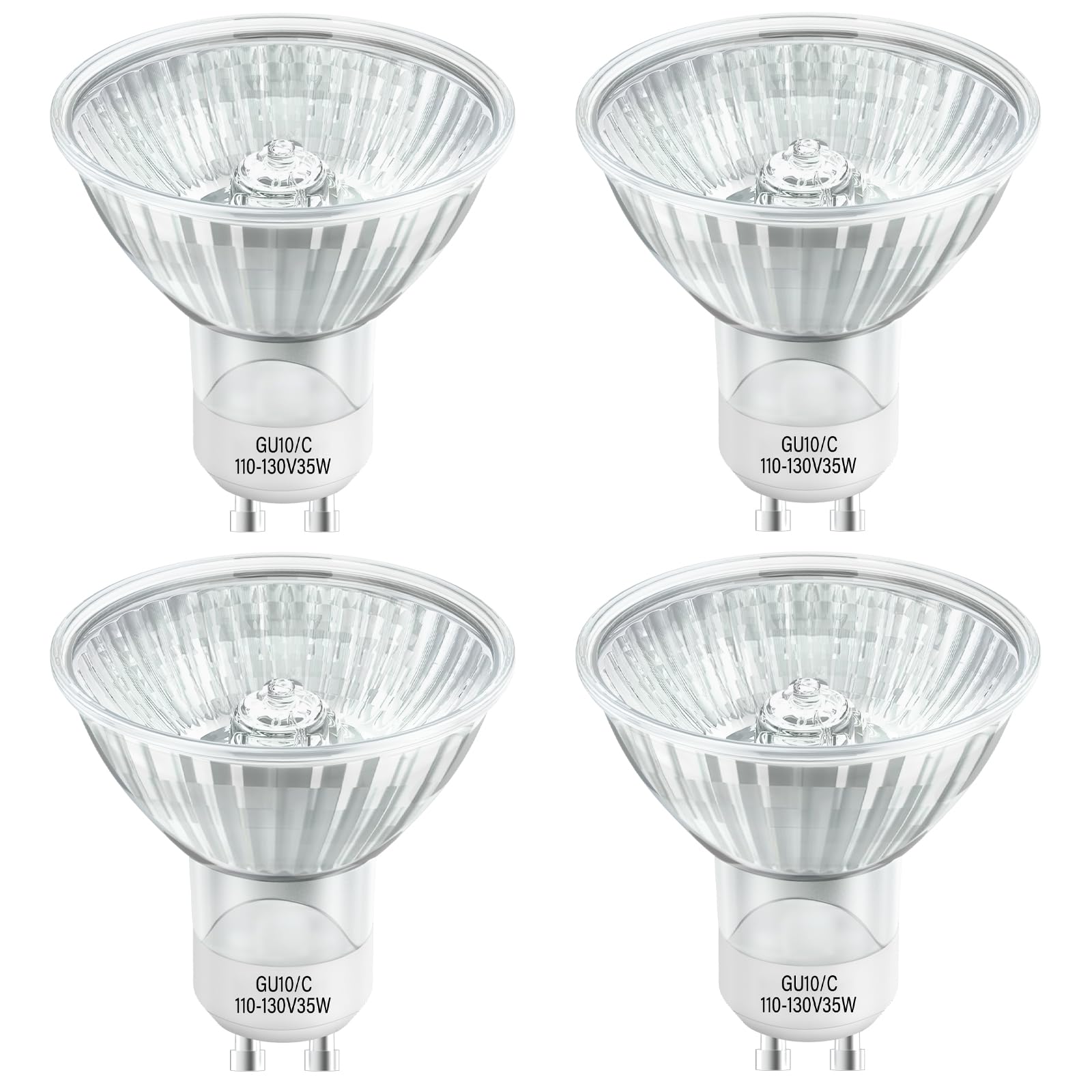 Gaormii Gu10 Halogen Light Bulbs 120V 35W Mr16 Light Bulbs For Track & Recessed Lighting,Range Hood Lights,Candle Warmer Lamp,Di