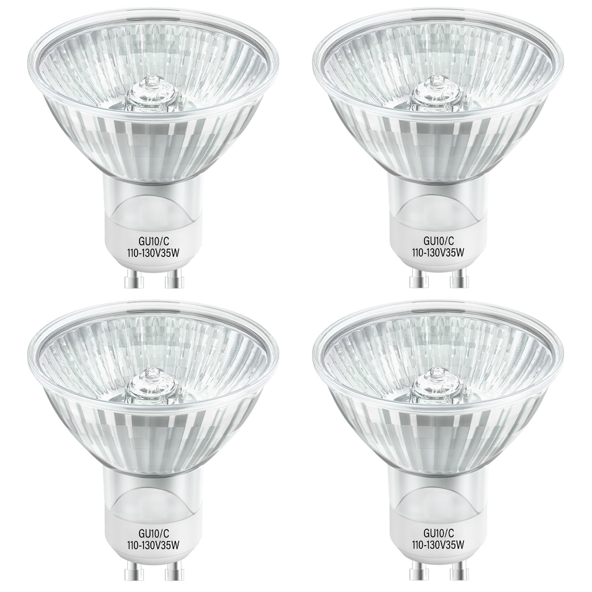 Gaormii Gu10 Halogen Light Bulbs 120V 35W Mr16 Light Bulbs For Track & Recessed Lighting,Range Hood Lights,Candle Warmer Lamp,Di