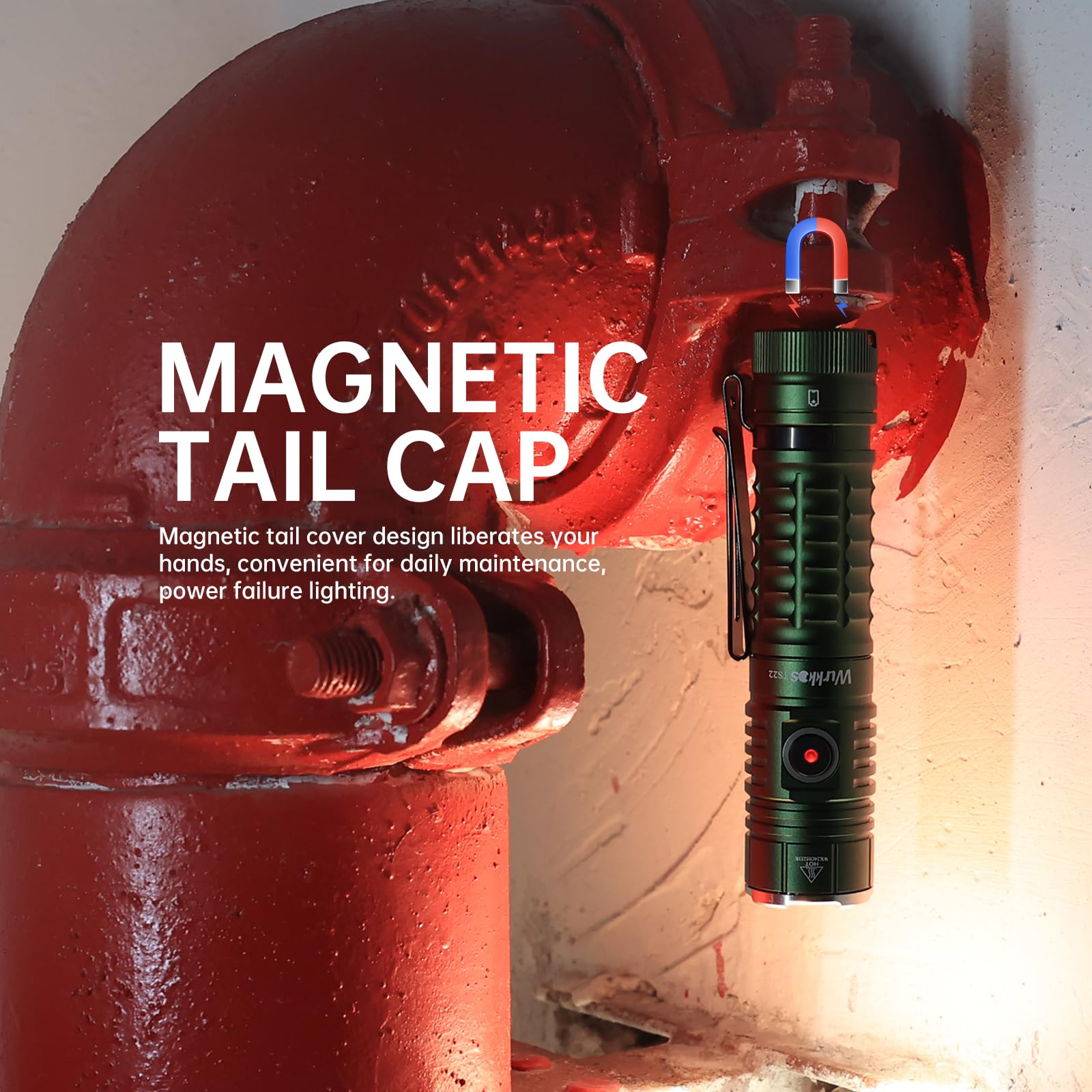 Wurkkos Ts22 Led Flashlight 4500 Lumen Rechargeable Usb C Ip68 For Hiking & Emergencies