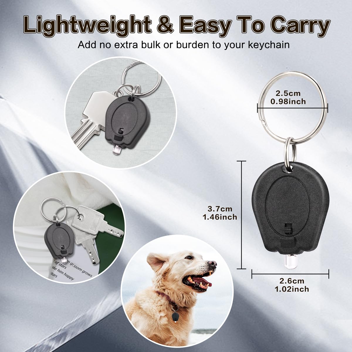 RaySoar UV Keychain Flashlight, 395nm Mini LED, 12 Pack, Black Light for Detection, Model RS-KC-8301-2016-2
