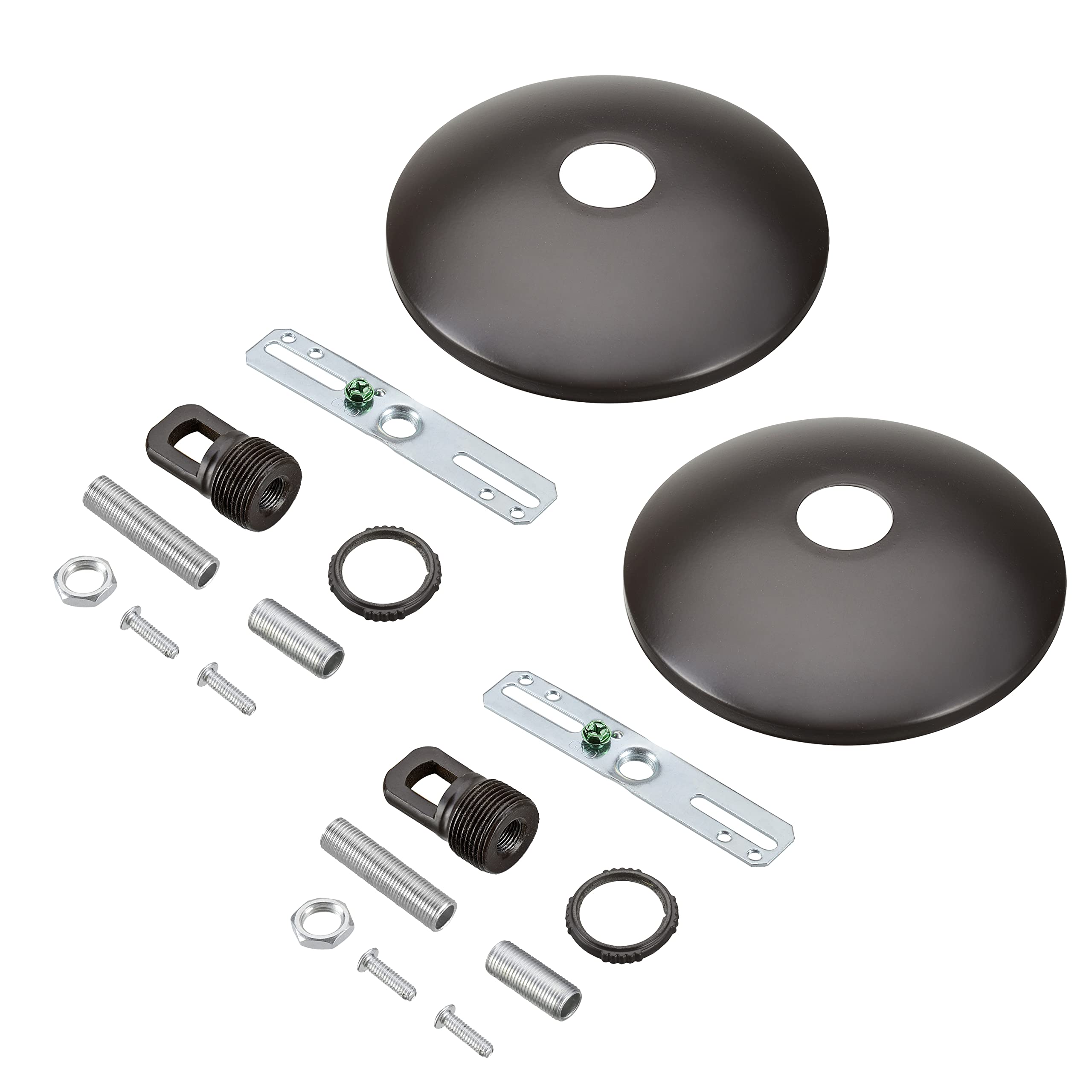 Aspen Creative 21511-12, Contemporary Chandelier & Light Fixture Canopy Kit W/Collar Loop, Oil Rubbed Bronze, 5'' Diameter, 1'' 