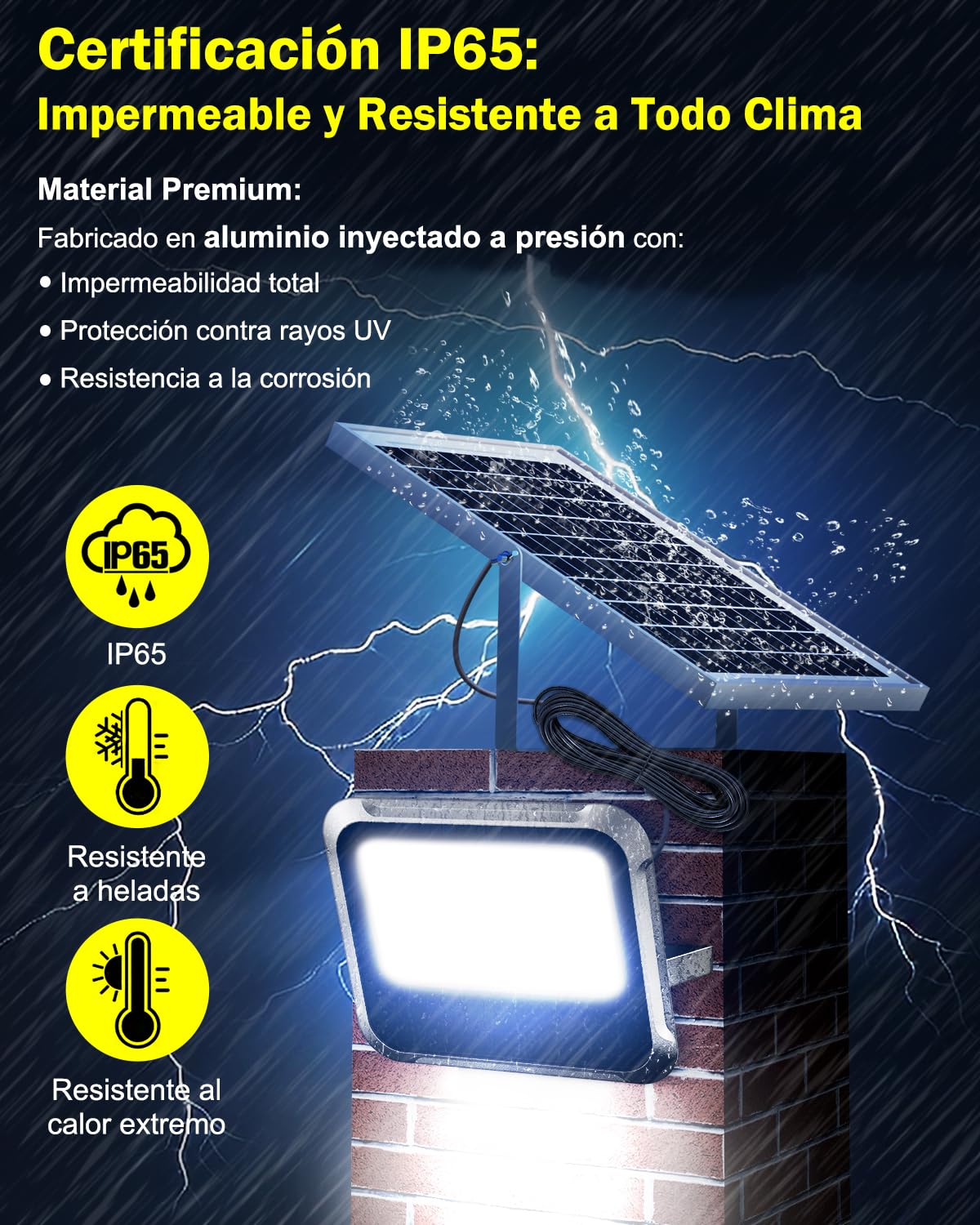 Engrepo Solar Light Outdoor 10000mAh 3000LM IP65 Waterproof with Remote Control 2 Pack Black