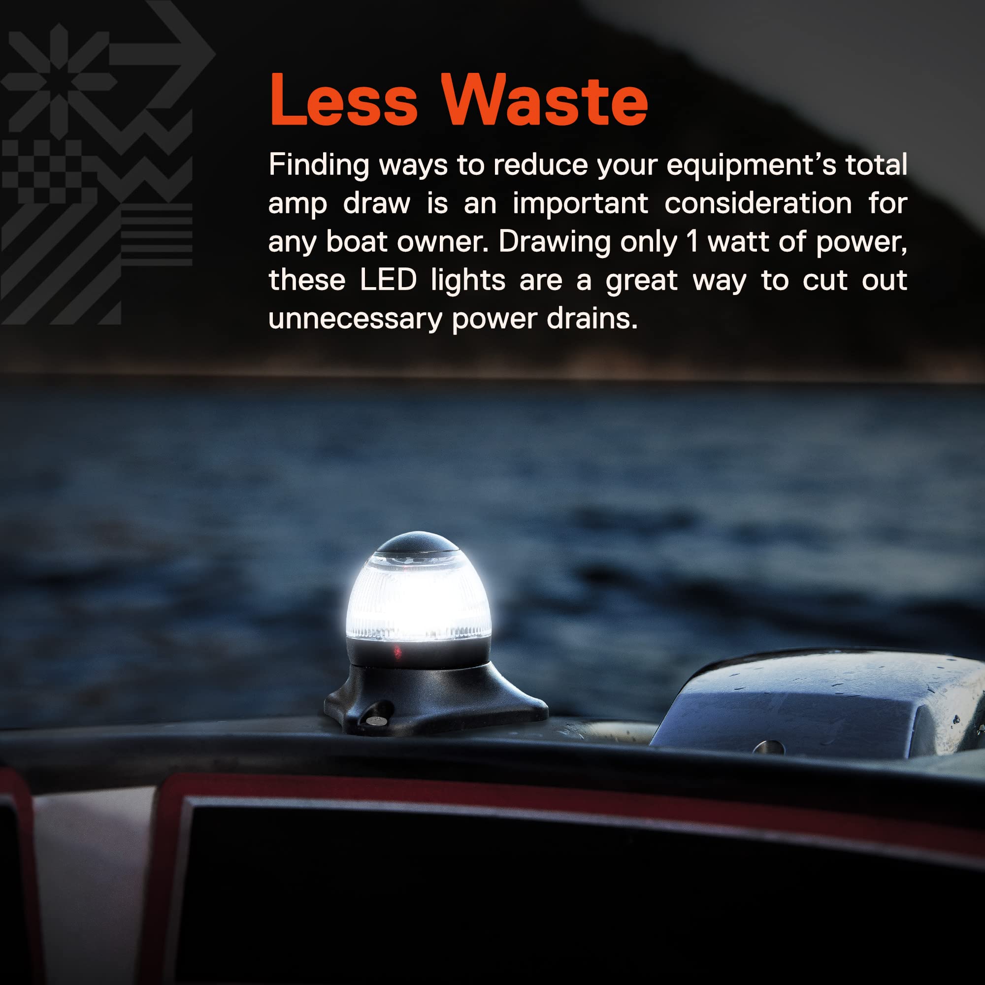 ONLINE LED STORE TRUE MODS 12-24V LED Marine Navigation Anchor Light - 3NM Waterproof Surface Mount - 3" - w/o Pole - Model SIL0011