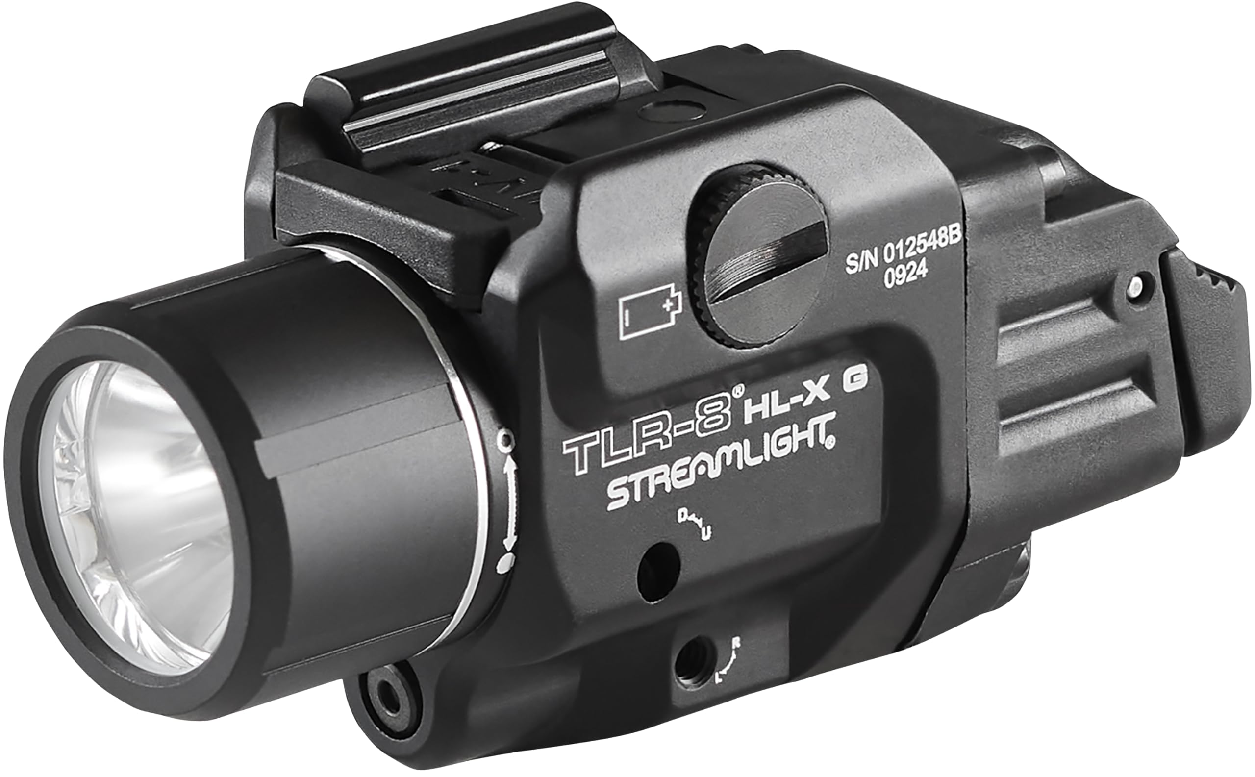 Streamlight 69475 TLR-8 HL-X G USB 1000-Lumen Weapon Rail-Mounted Rechargeable Tactical Flashlight with Integrated Green Aiming 