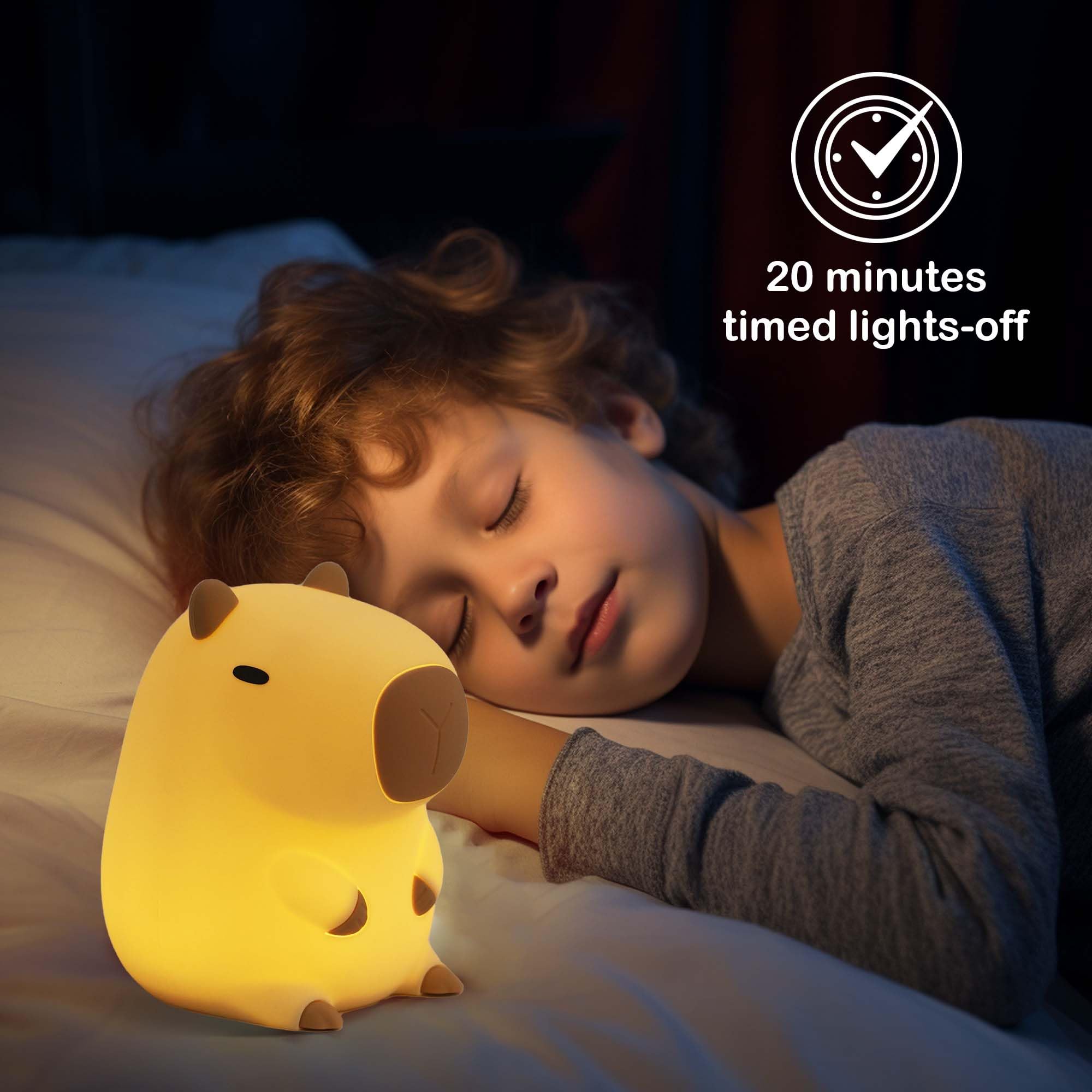 nite Capybara Night Light  Cute Silicone Capybara Lamp For Kids  Soft Silicone Nursery Nightlight Usb Led Touch Lamp Bedroom Decor As Xmas Birthday Gifts For Boys Girls