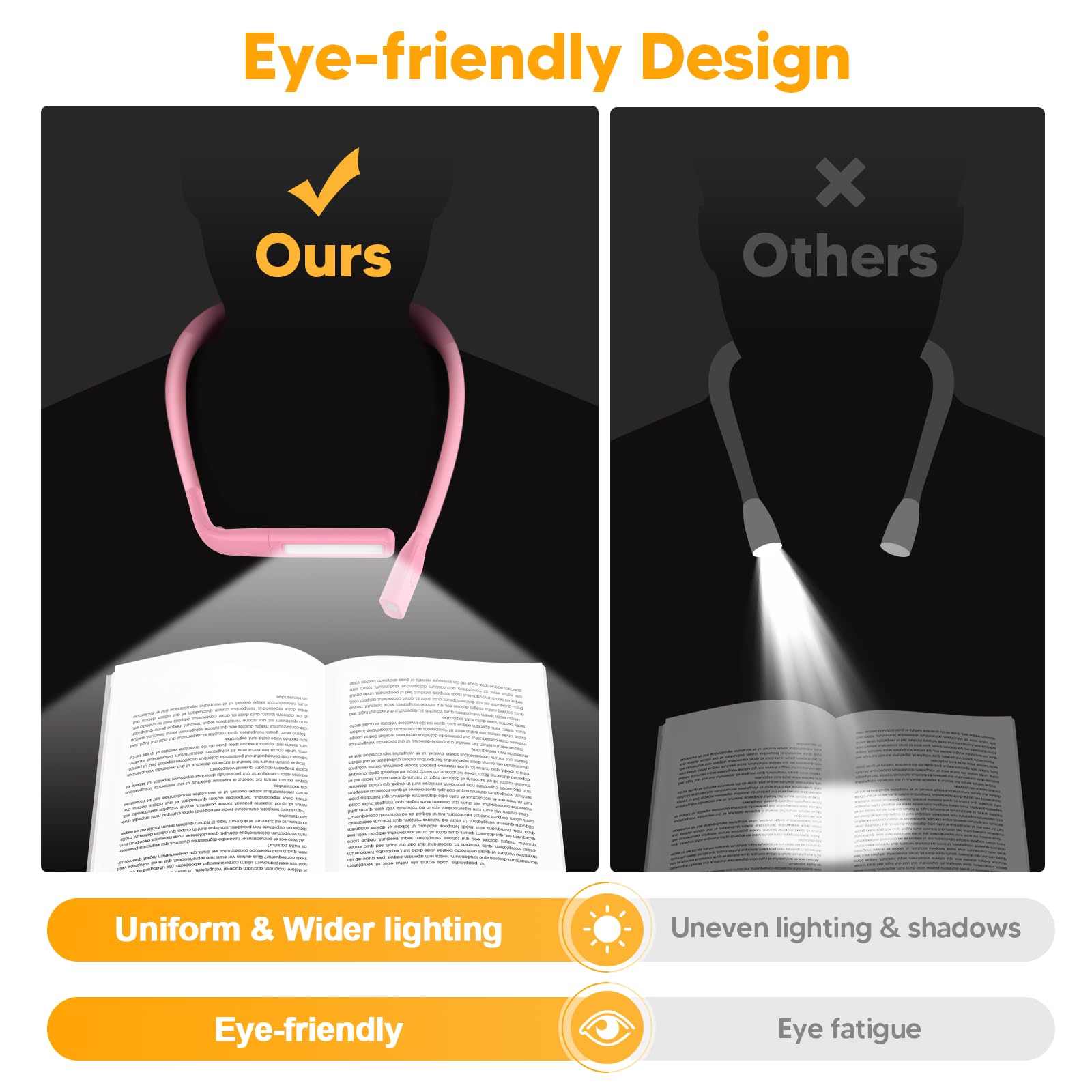 Neck Booklight For Reading In Bed At Night, Pink Light Knitting Accessories Sewing Supplies Stocking Stuffers For Teen Girls College Students Christmas Birthday Gifts For Women Mom Wife Nurse Present