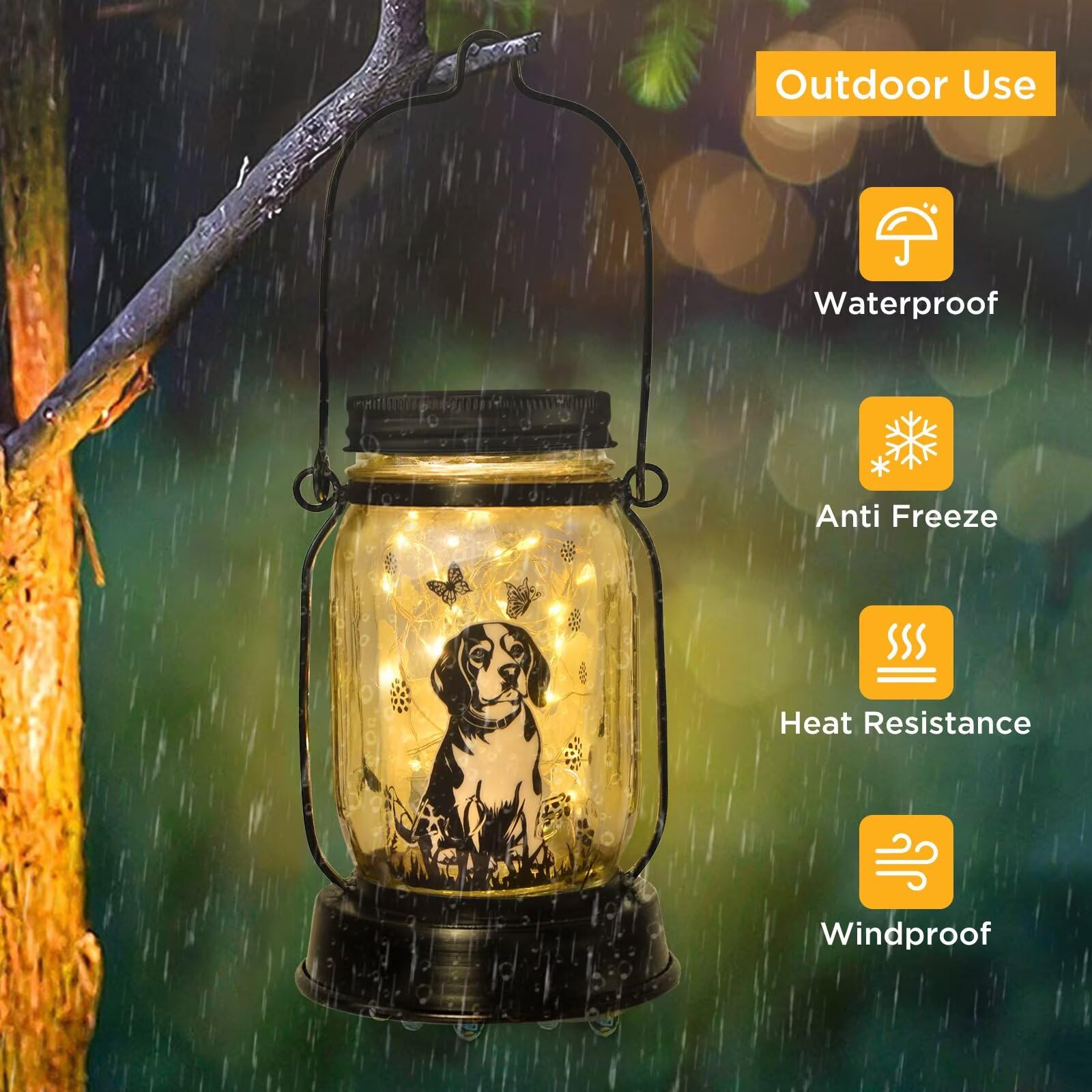 Beagle Gifts For Women/Men Beagle Solar Lanterns Dog Mom Birthday Dog Lovers Lantern Pet Loss Pet Memorial Lights Solar Garden D