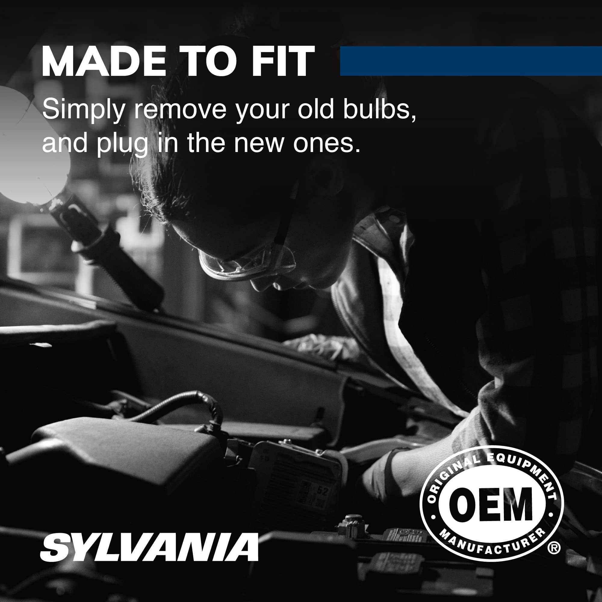 SYLVANIA 3157 SilverStar Mini Bulb - Brighter & Whiter Light for DRL & Reverse Lights - 2 Pack