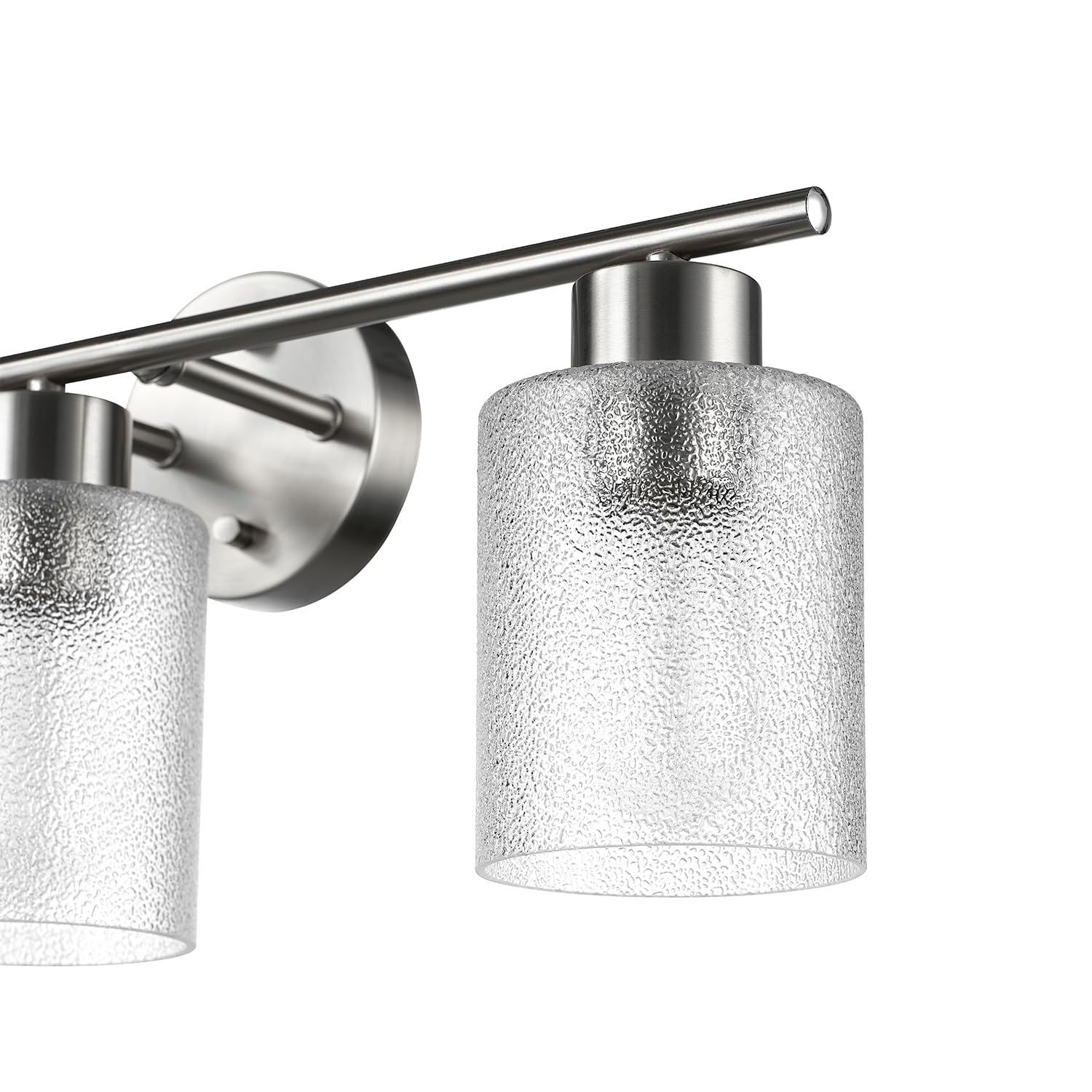 Globe Electric 63000209 5-Piece All-In-One Bathroom Accessory Set With 23'' 3-Light Vanity Light, Brushed Nickel, Clear Frosted