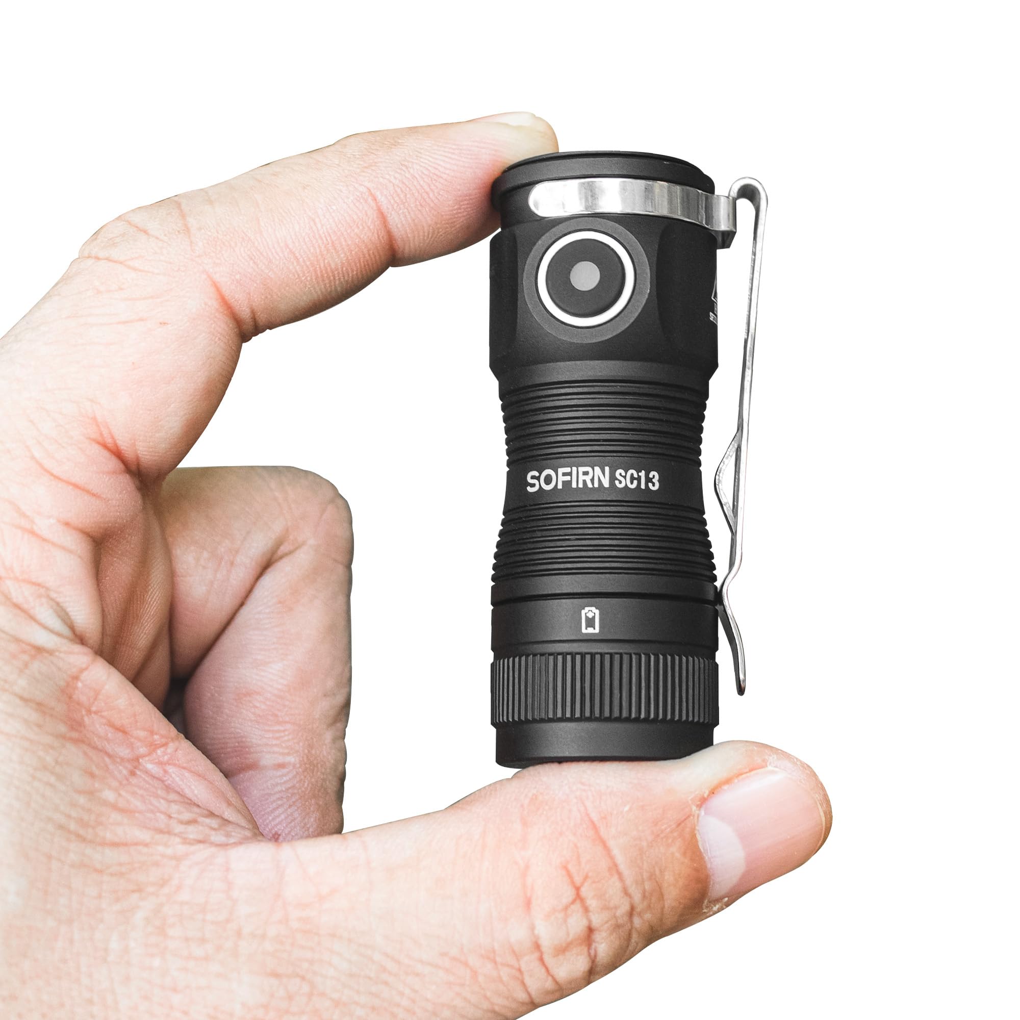 sofirn LED Small Flashlight USB C Rechargeable, SC13 Bright 1300 Lumens EDC Keychain Flashlights with IPX8 Waterproof, Portable 